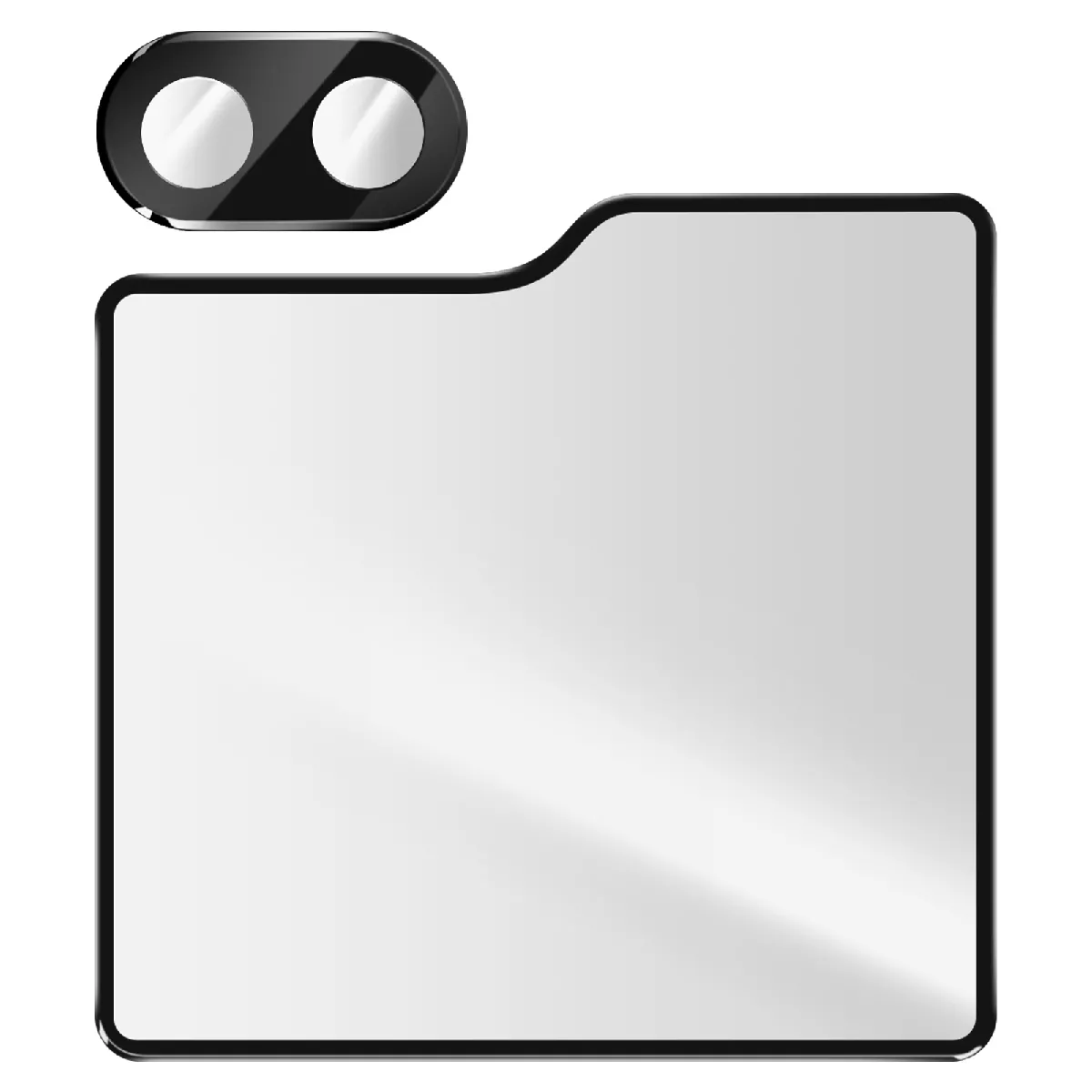 Avizar Noir Verre Trempé Écran Pour Samsung Galaxy Z Flip 5 Et Protection Caméra Incurvé 3D