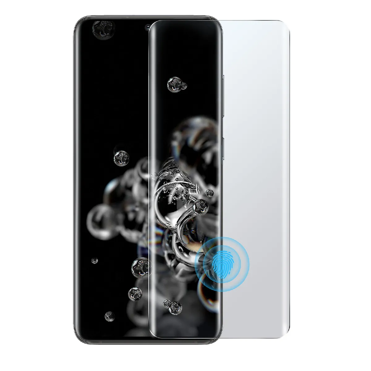Avizar Film Galaxy S20 Ultra Verre trempé 9H Lampe LED Liquide adhésif Transparent Avizar Film Galaxy S20 Ultra Verre trempé 9H Lampe LED Liquide adhésif Transparent