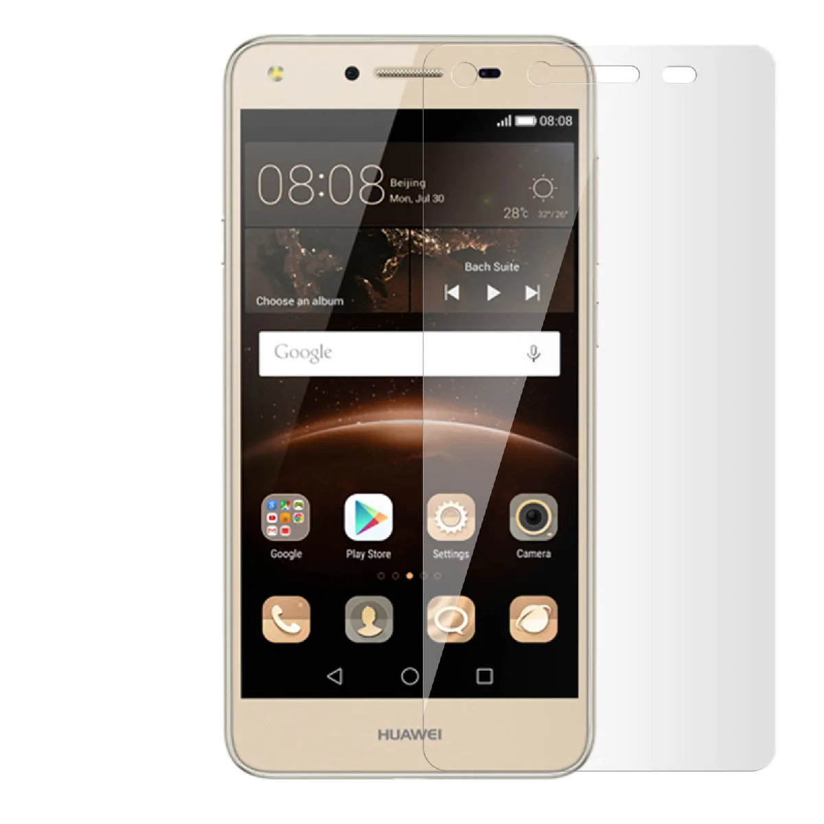 Avizar Film Protection Verre Trempé Pour Huawei Y5 2 Anti-Explosion Transparent