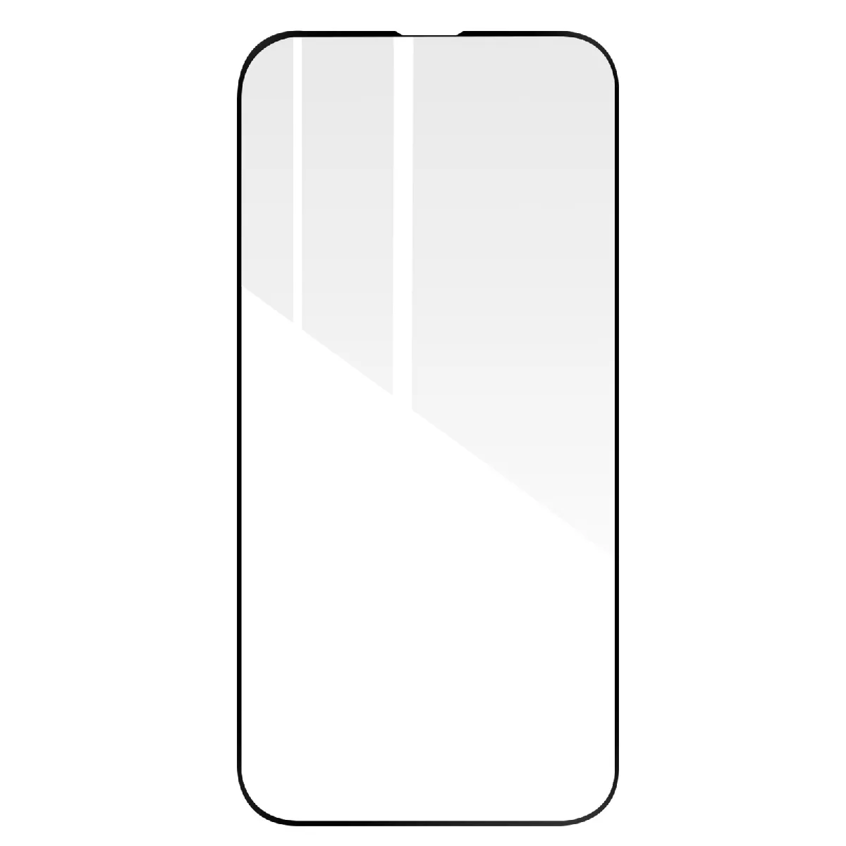 Avizar Noir Verre Trempé Pour Iphone 14 Dureté 9H Adhésion Totale Contour Biseauté