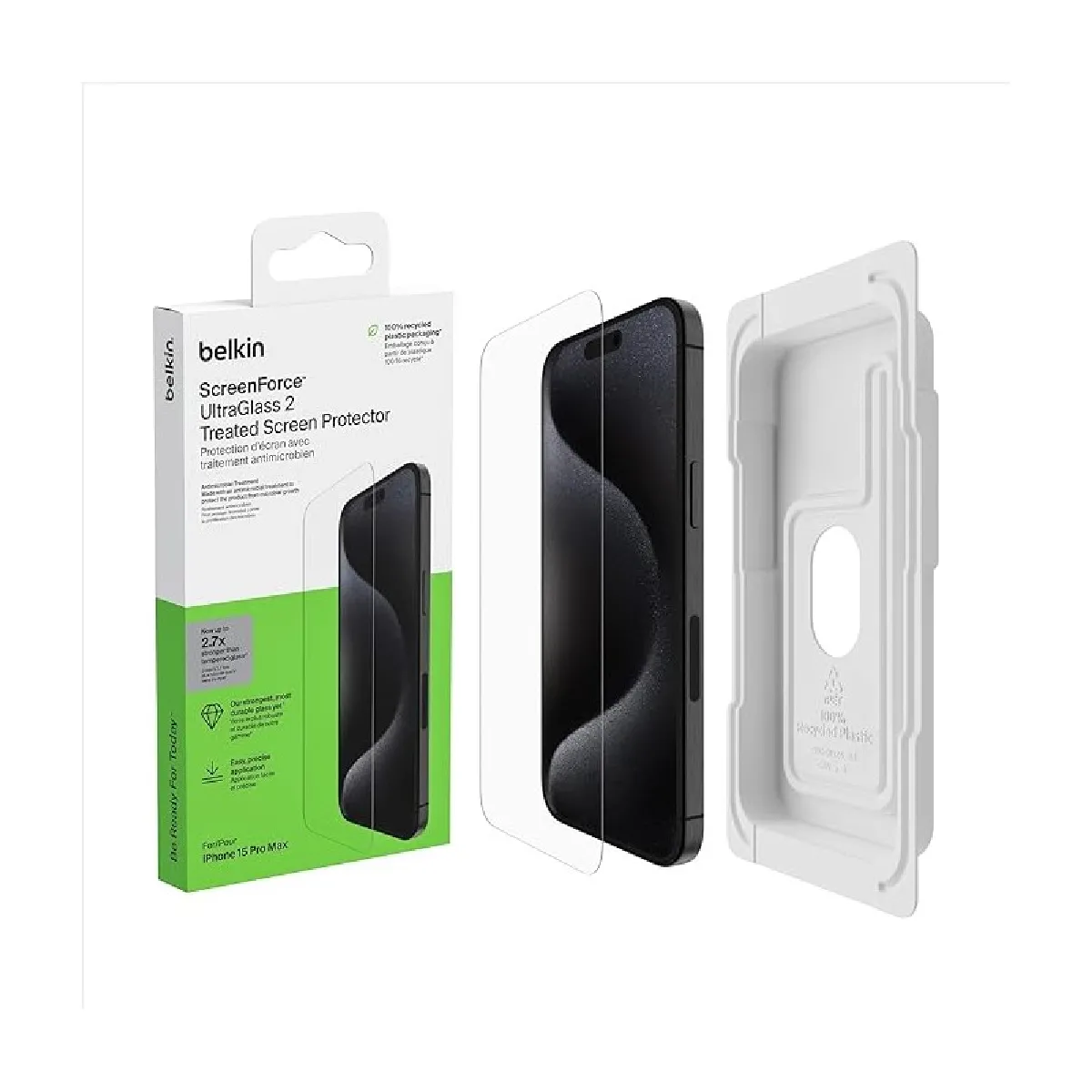 Belkin ScreenForce UltraGlass 2 pour iPhone 15 Pro Max