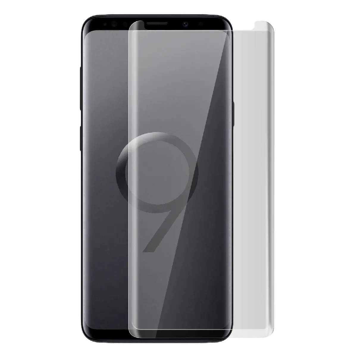 Avizar Film Galaxy S9 Verre Trempé Incurvé 5D Full Cover Protection Transparent