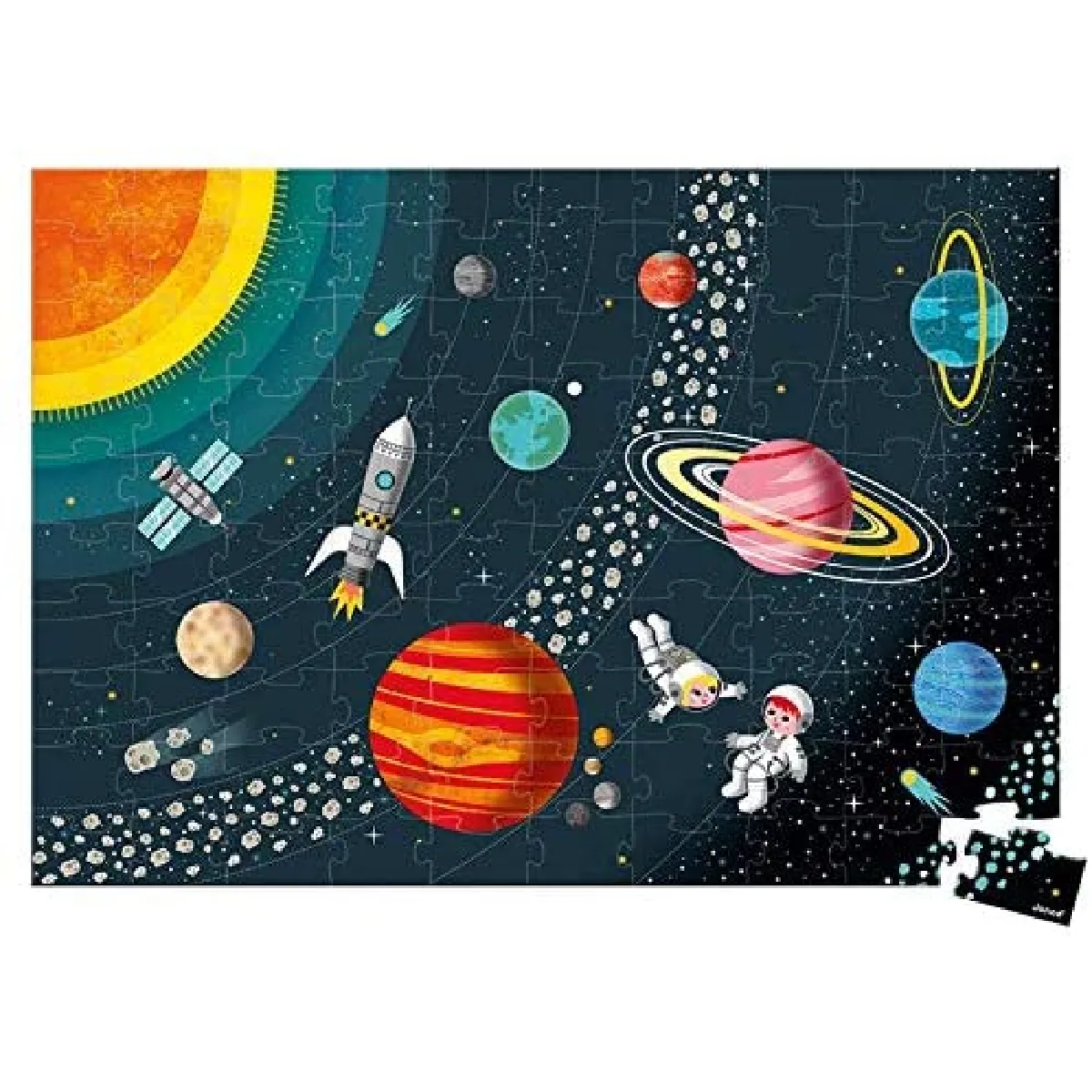 Juratoys-Janod Janod Puzzle Éducatif Système Solaire - 100 Pièces