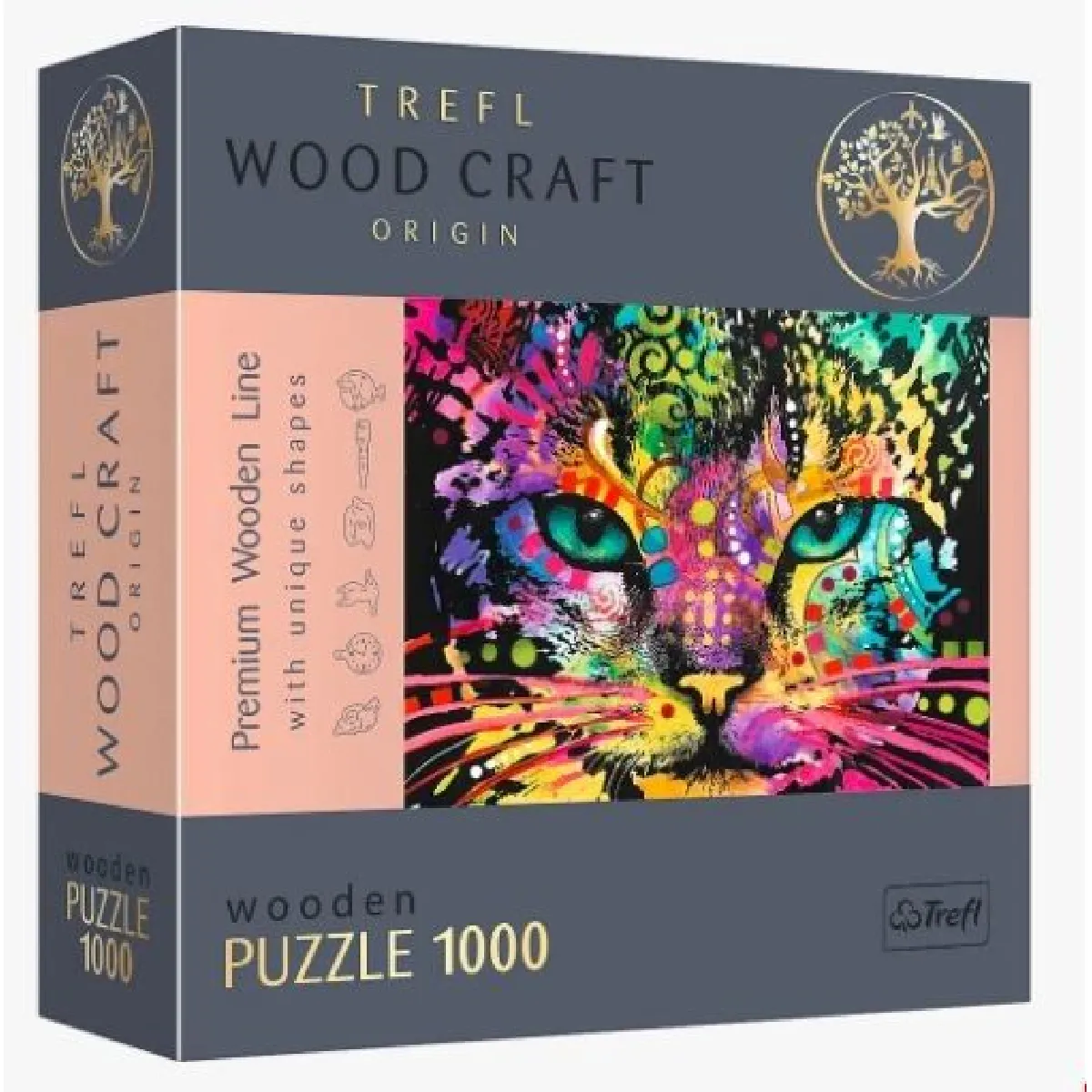 Trefl Puzzle bois chat 1000 pièces