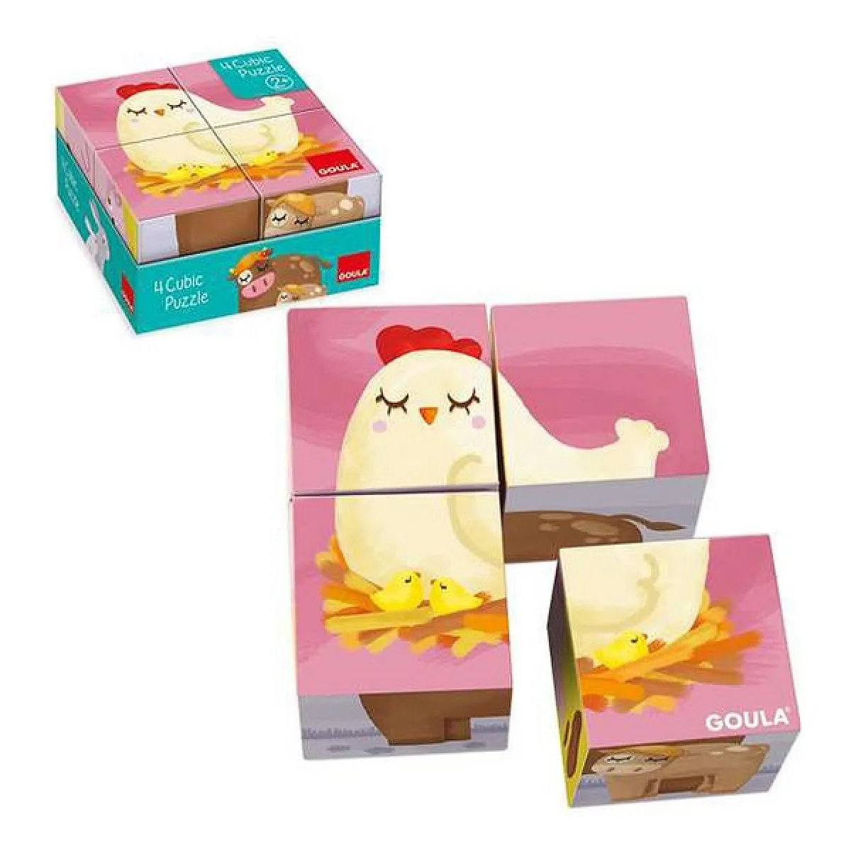 Diset Puzzle en bois Goula - 4 pièces Diset Puzzle en bois Goula - 4 pièces