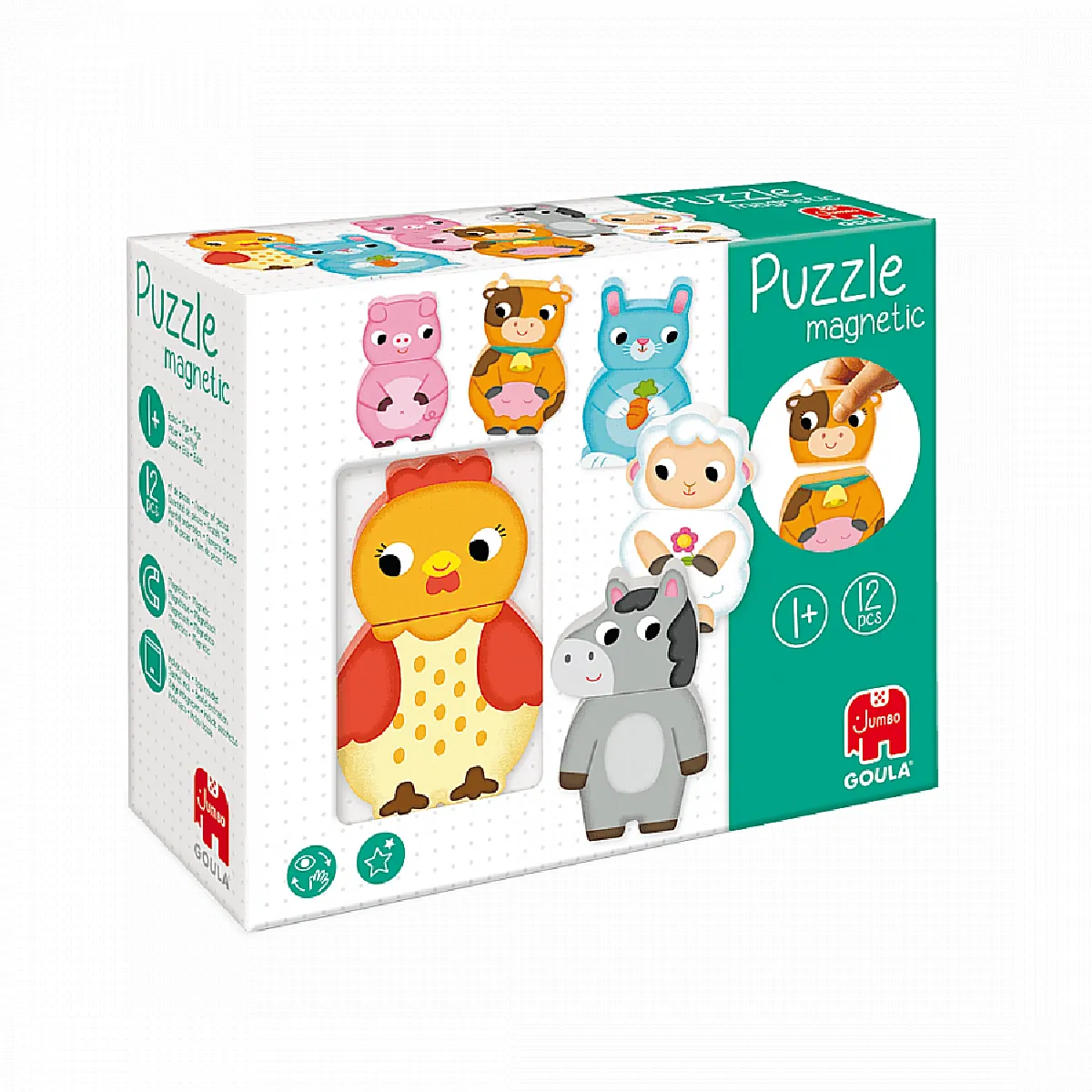Goula Puzzle magnétique en bois Ferme Goula Puzzle magnétique en bois Ferme