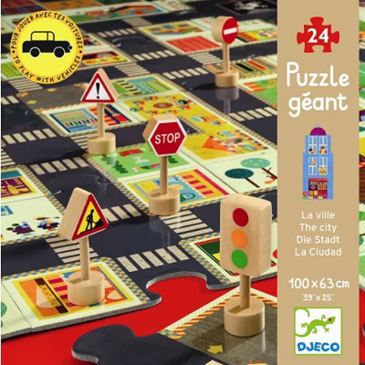 Djco Puzzle 24 Pièces Djeco La Ville - Image 3