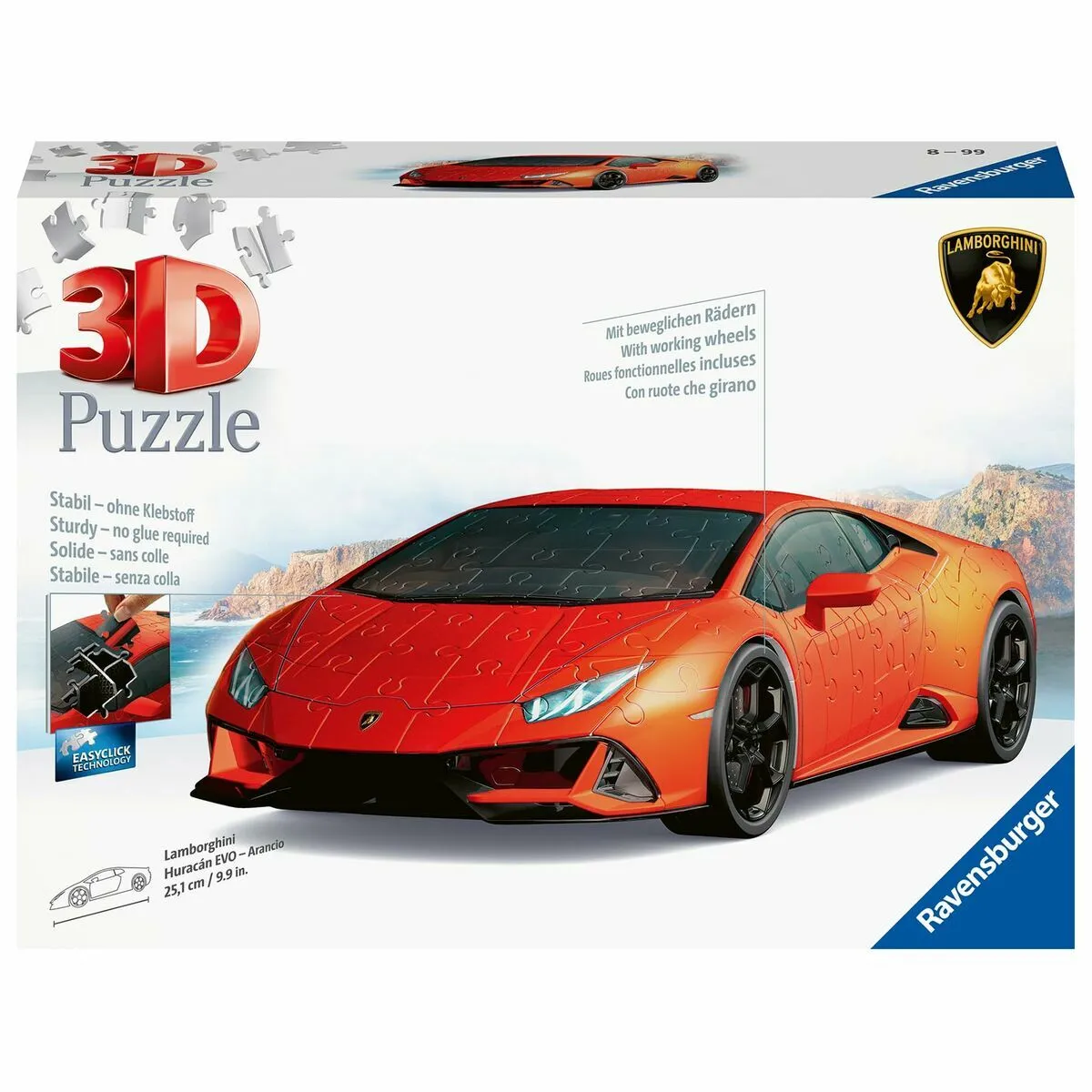 Puzzle 3D 108 pièces Lamborghini Huracán EVO avec grille Ravensburger France - vue 2