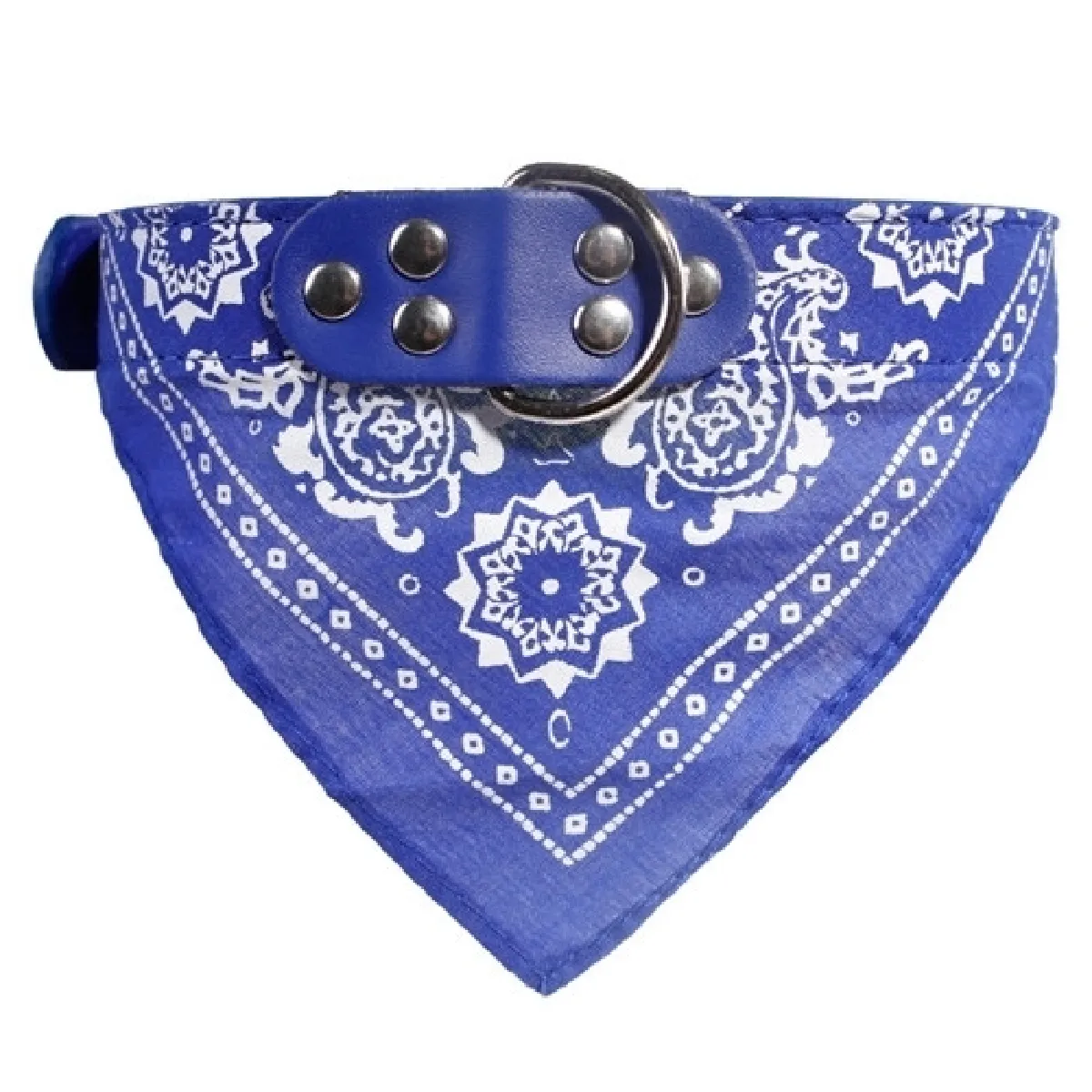 Comparer les prix de Bandana réglable pour chien en cuir imprimé foulard souple à col chiottaille M bleu