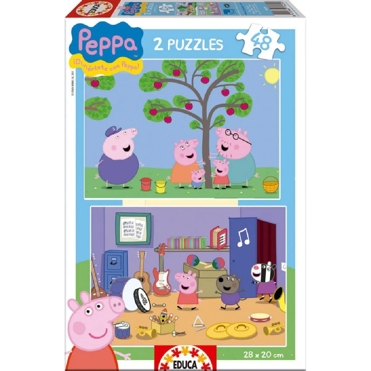 Puzzle Peppa Pig 2 x 48 pièces