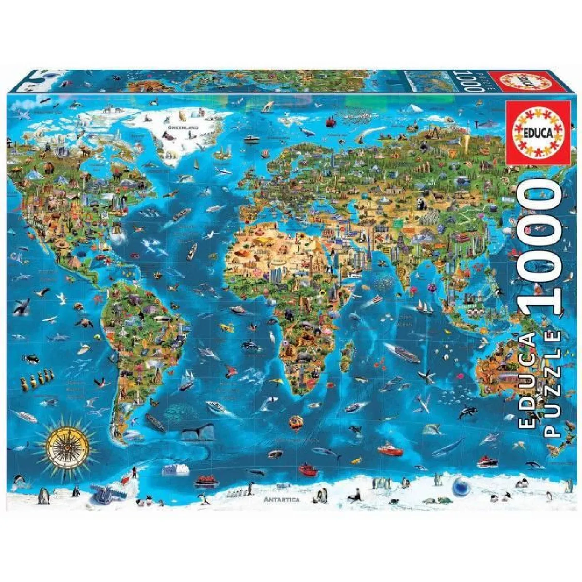 Educa Borras Educa Puzzle 1000 Pièces Merveilles Du Monde