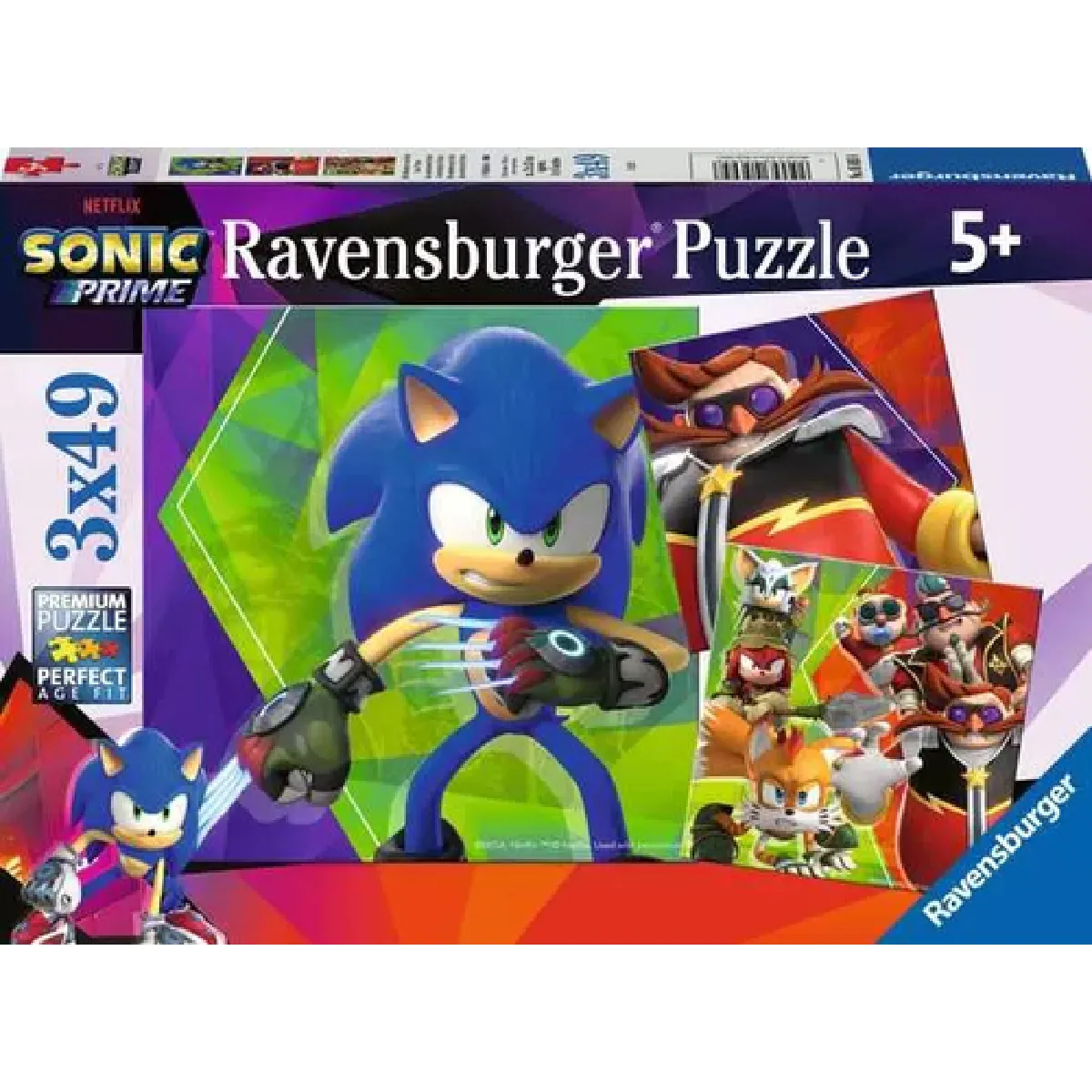 Ravensburger Puzzles Sonic Prime - 3x49 Pièces
