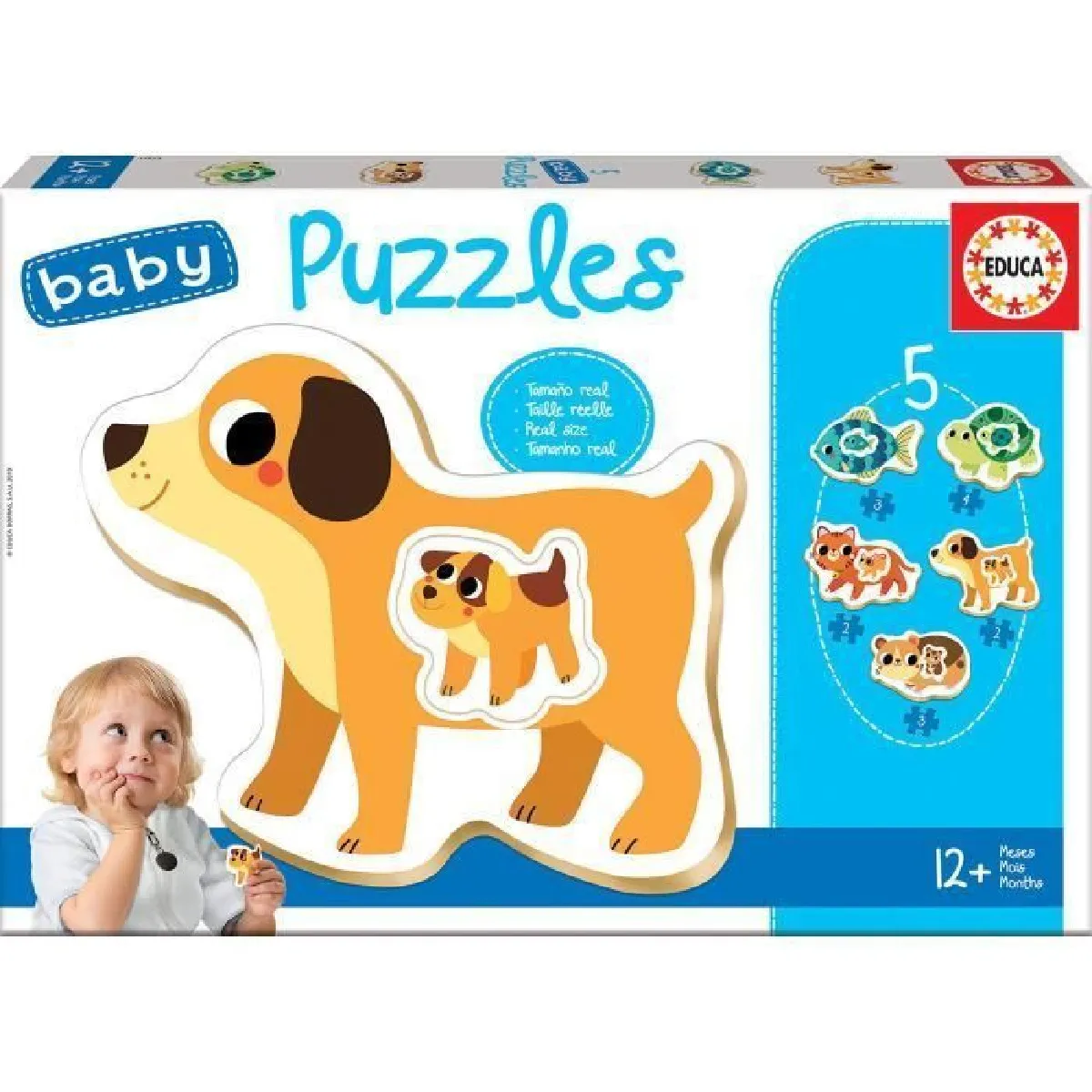 Generique - Educa Borras - Puzzle Animaux Bébé - 12 Pièces - Image 3