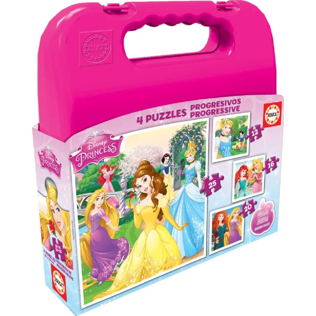 Educa Borras Educa Mallette De Puzzles Progressifs Disney Princesses