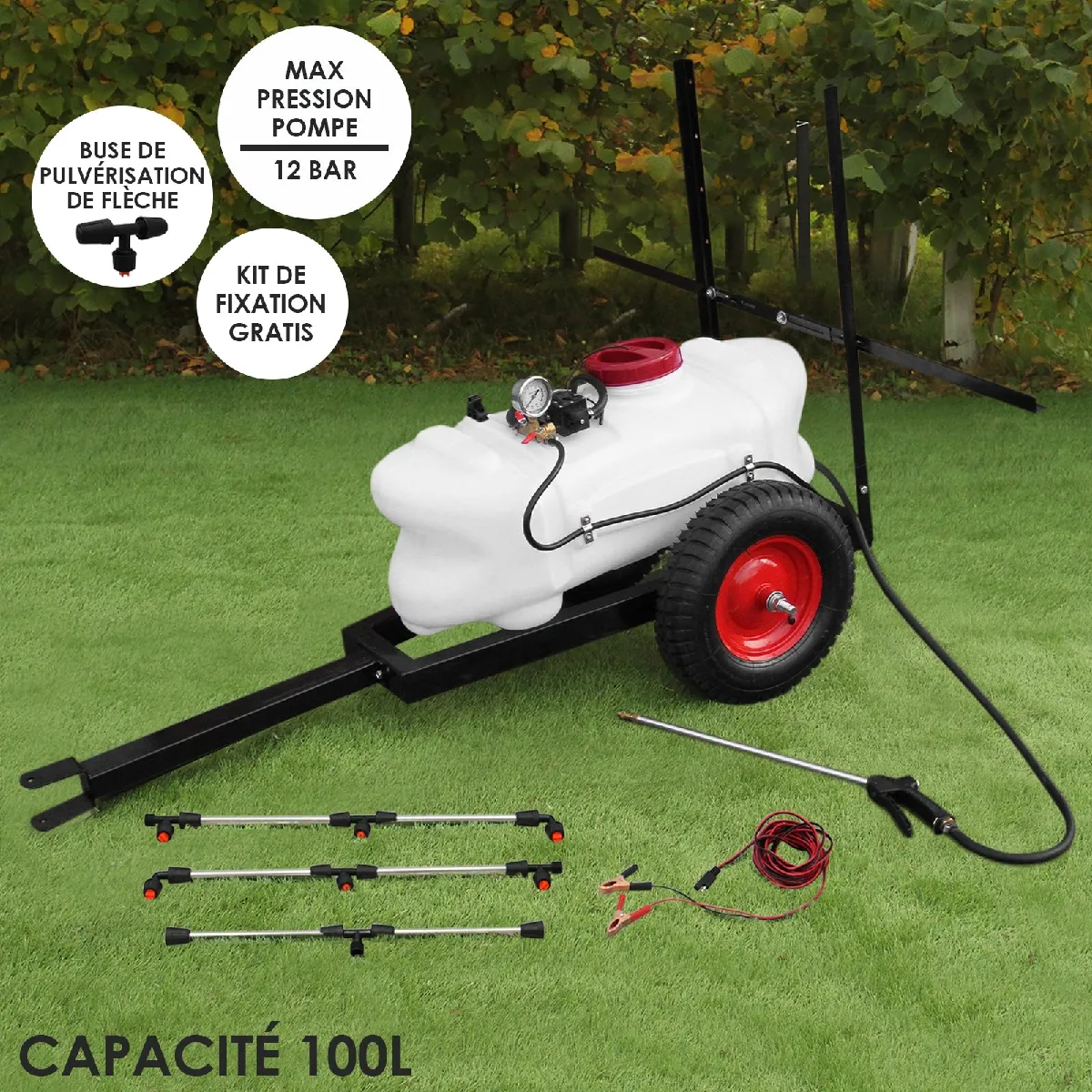 Monstershop Pulvérisateur quad avec remorque