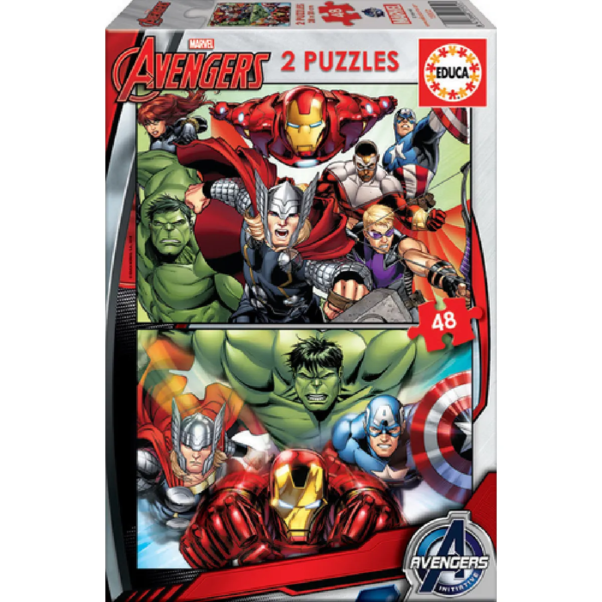 Educa Puzzle Avengers 2 x 48 pièces