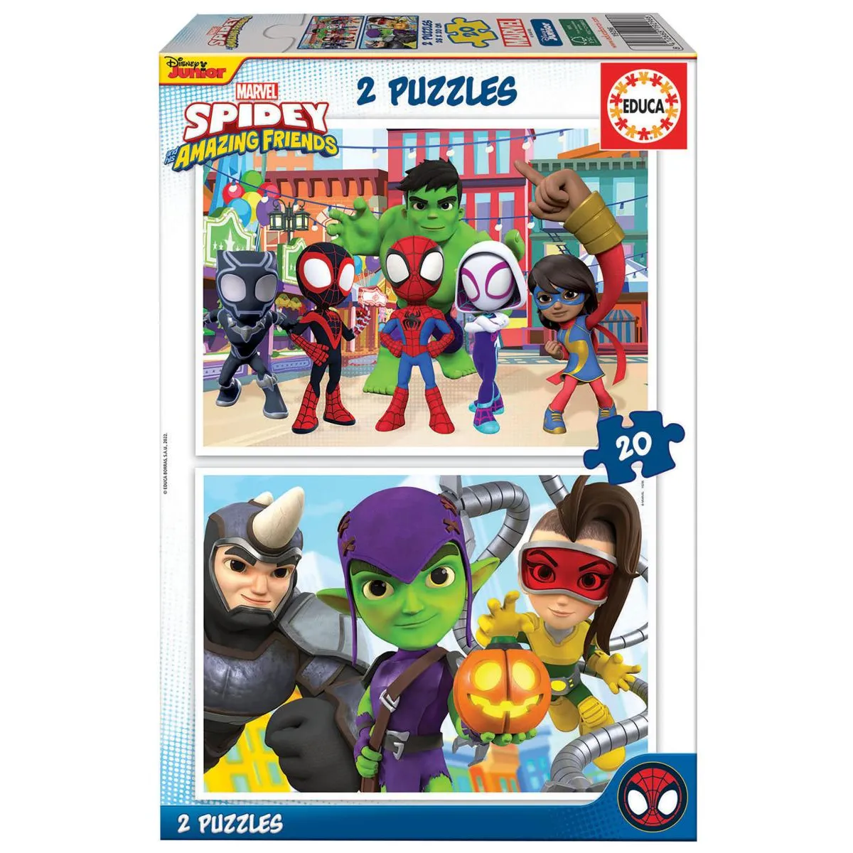 Educa Borras Multicolore Puzzle De 2 X 20 Pièces Educa Spidey - Image 3