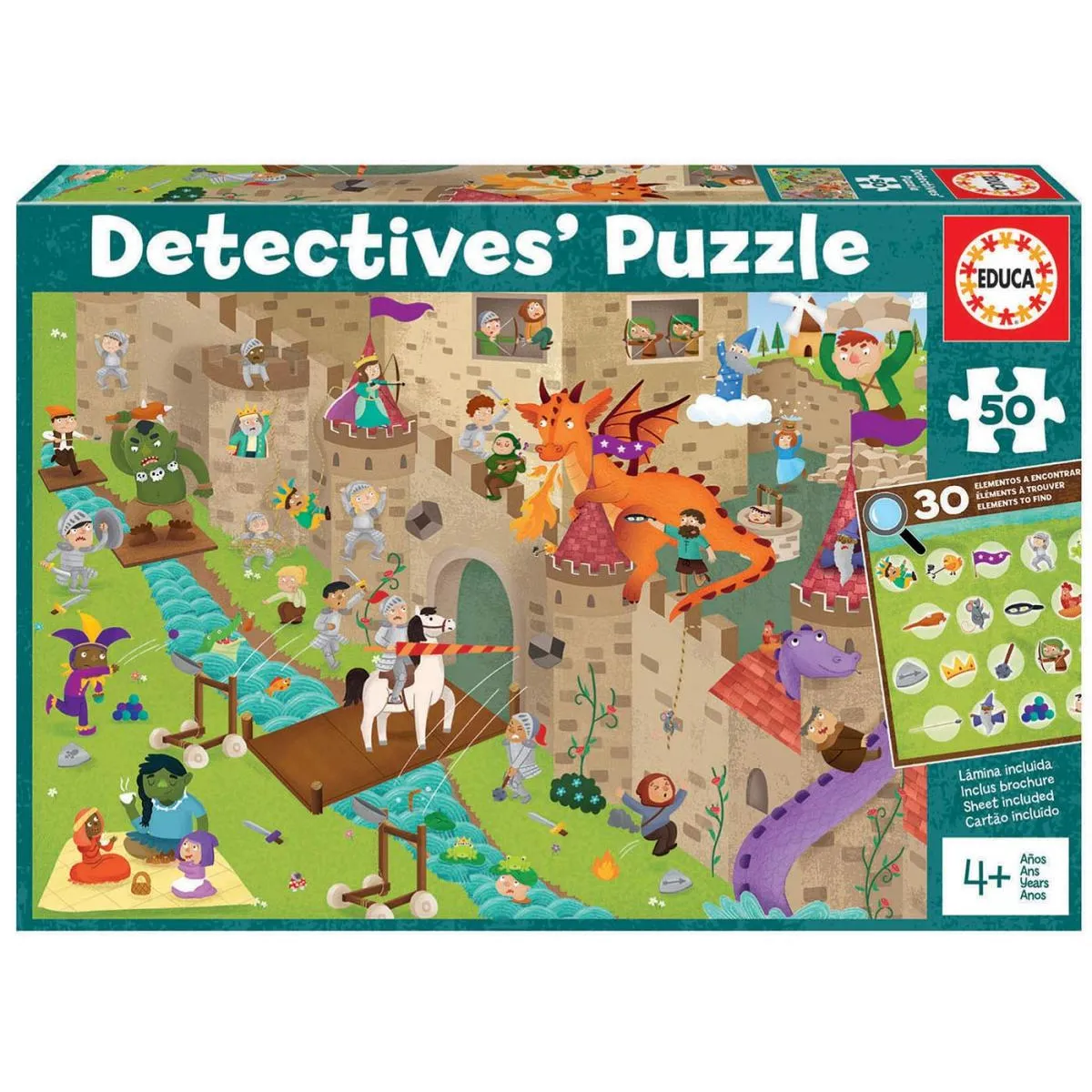 Educa Puzzle d’observation Château - 50 pièces