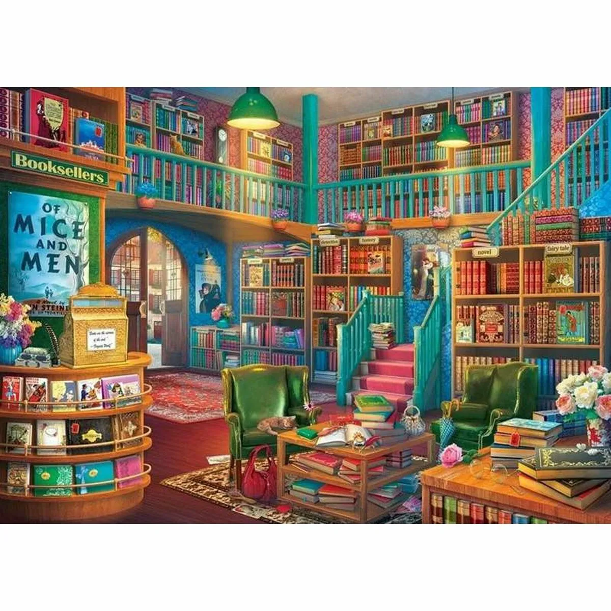 Educa : Un Large Choix De Puzzles Made In Espagne Unisex Unicolour Puzzle Librairie - 1000 Pièces - Image 3