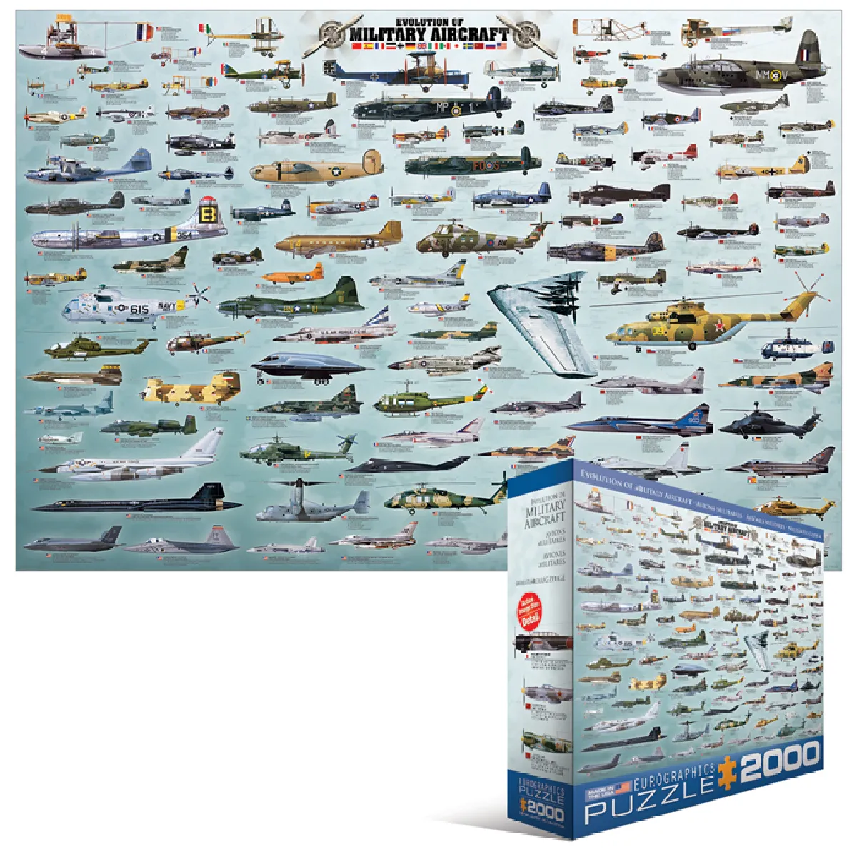Eurographics Puzzle avions de guerre 2000 pièces
