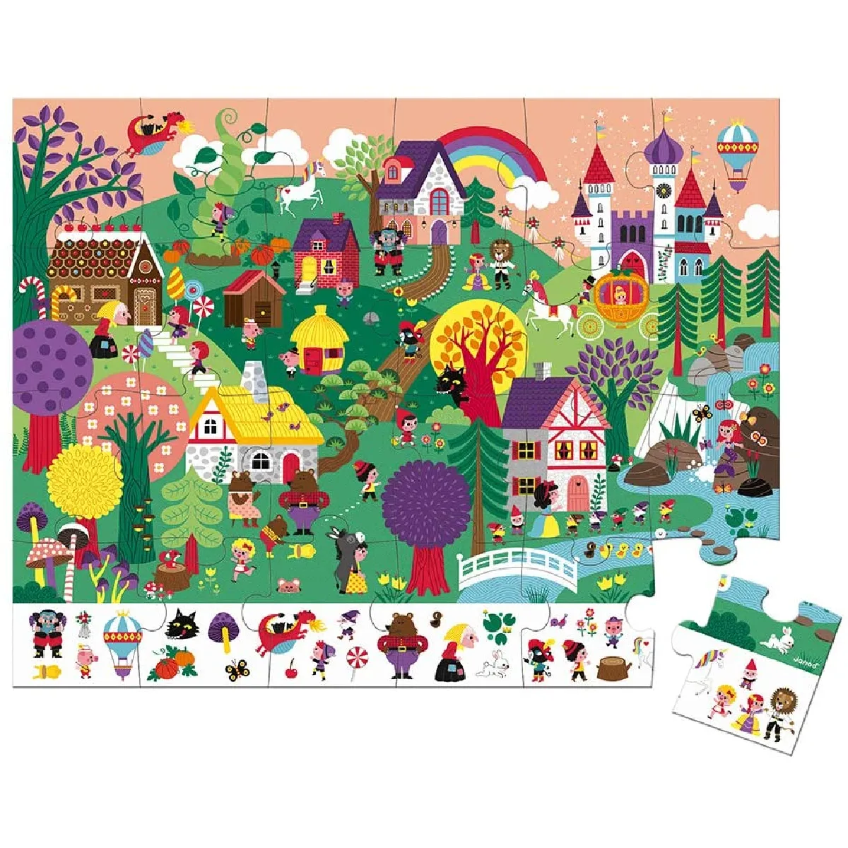 Juratoys-Janod Janod Puzzle D’observation Les Contes - 24 Pièces