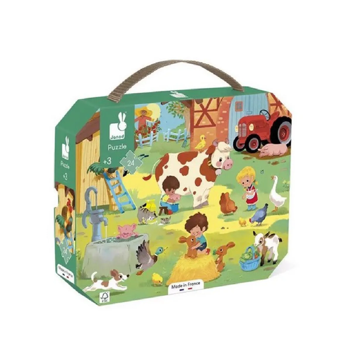 Juratoys-Janod Janod Puzzle Enfant Ferme 24 Pièces