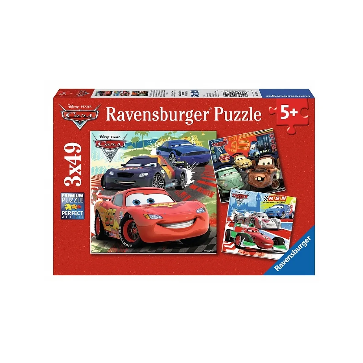Ravensburger Puzzle 3x49 pièces Course Cars 2