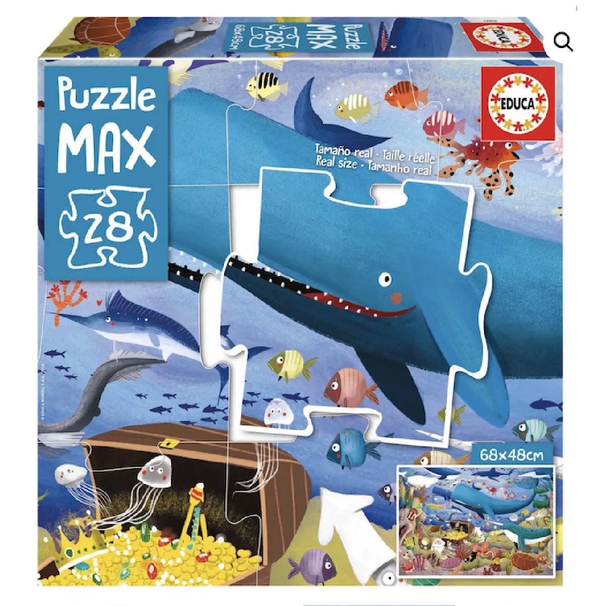 Educa Borras Educa Puzzle Max 28 Pièces Sous La Mer