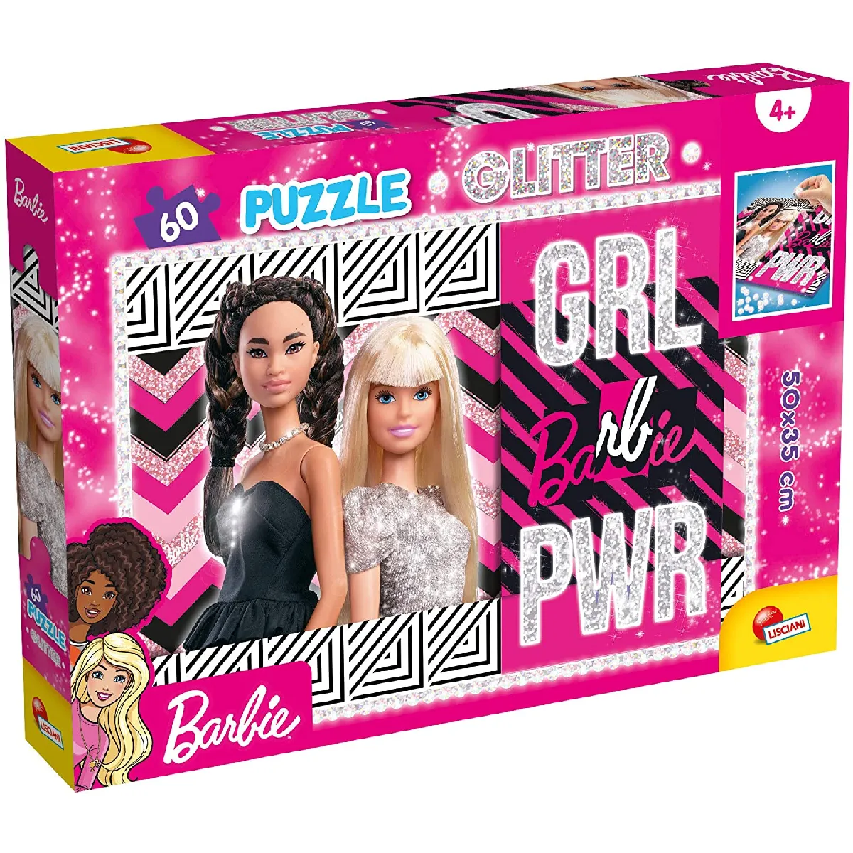 Lisciani giochi Puzzle enfant Barbie Glitter Girl Squad - 60 pièces