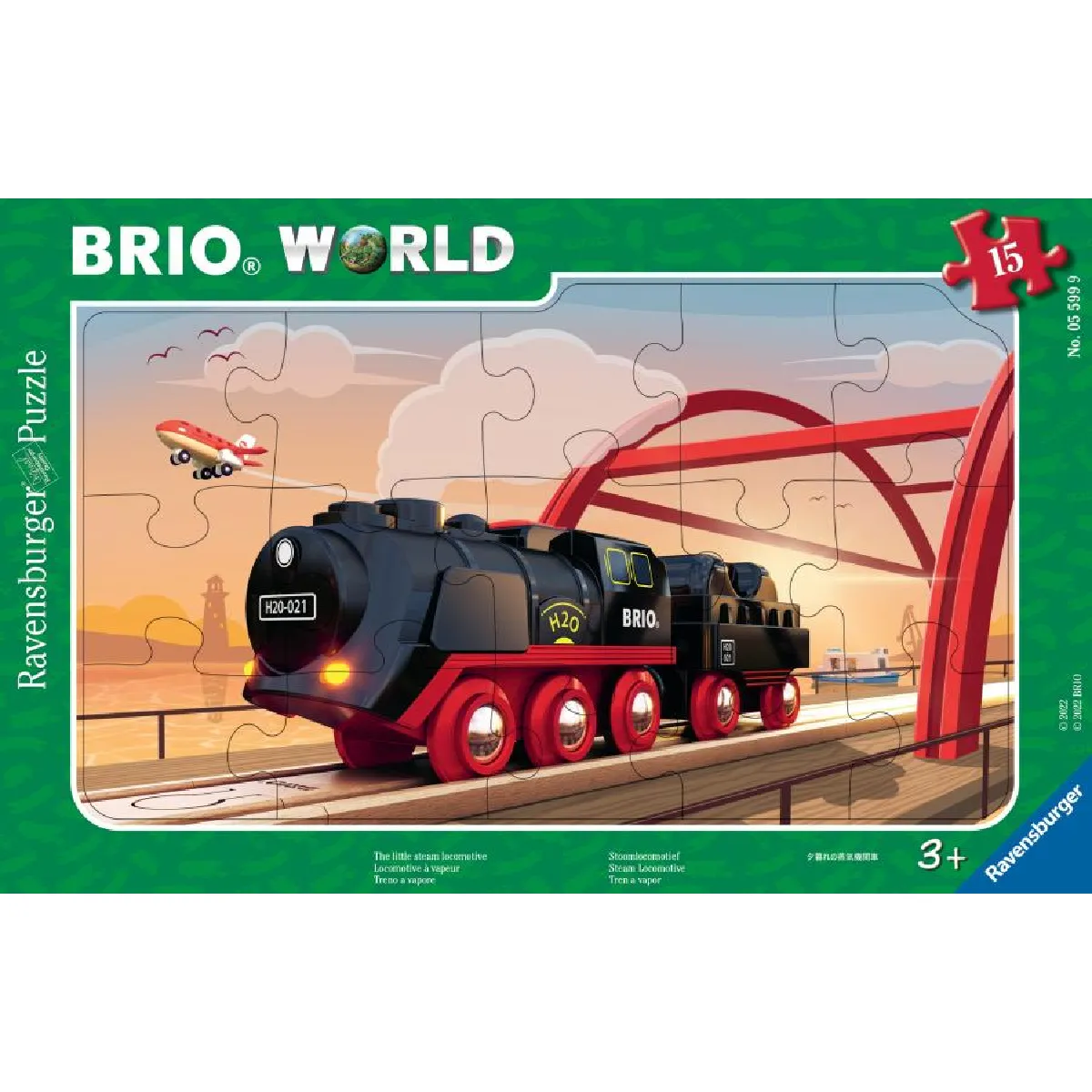 Puzzle cadre 15 pièces : Brio : Locomotive à vapeur Ravensburger France - vue 2