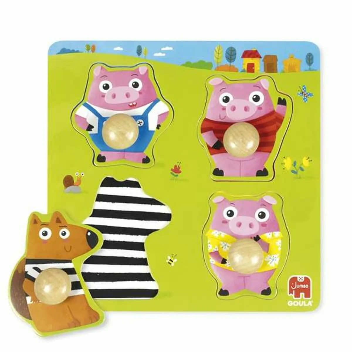 Diset puzzle en bois Trois Petits Cochons Diset puzzle en bois Trois Petits Cochons
