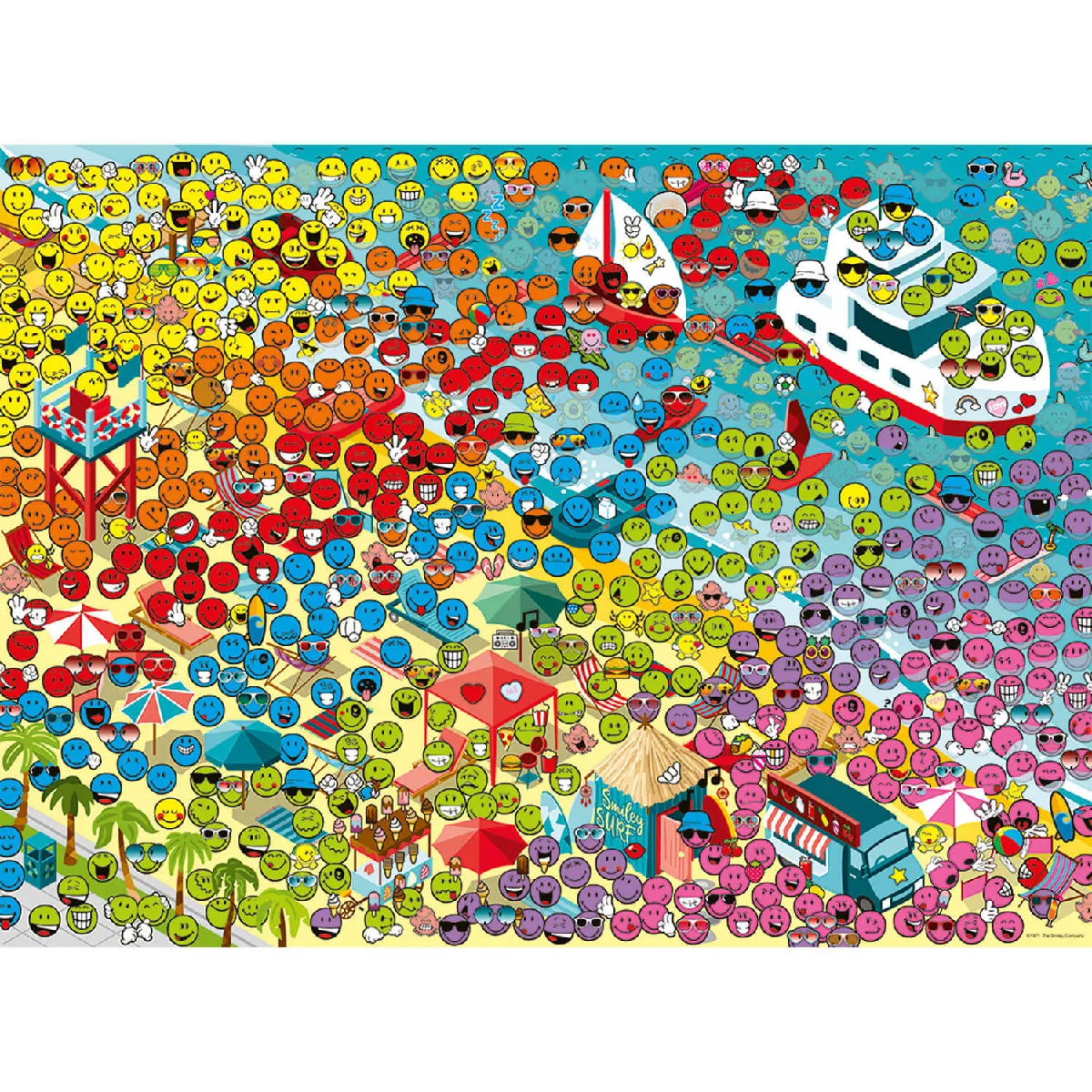 Puzzle 2000 pièces : En bord de plage Ravensburger Nathan