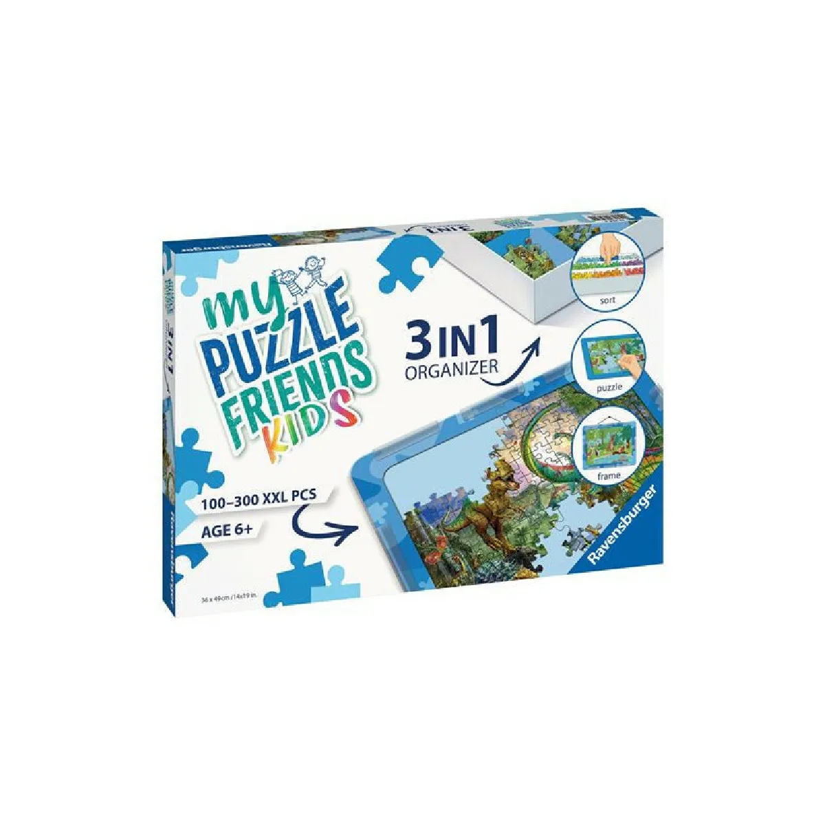 Ravensburger Accessoires de Puzzles pour Enfants Set 3 en 1 Trieur Support d’Assemblage Cadre jusqu'aux Puzzles 300 pièces dès 13274 - vue 4