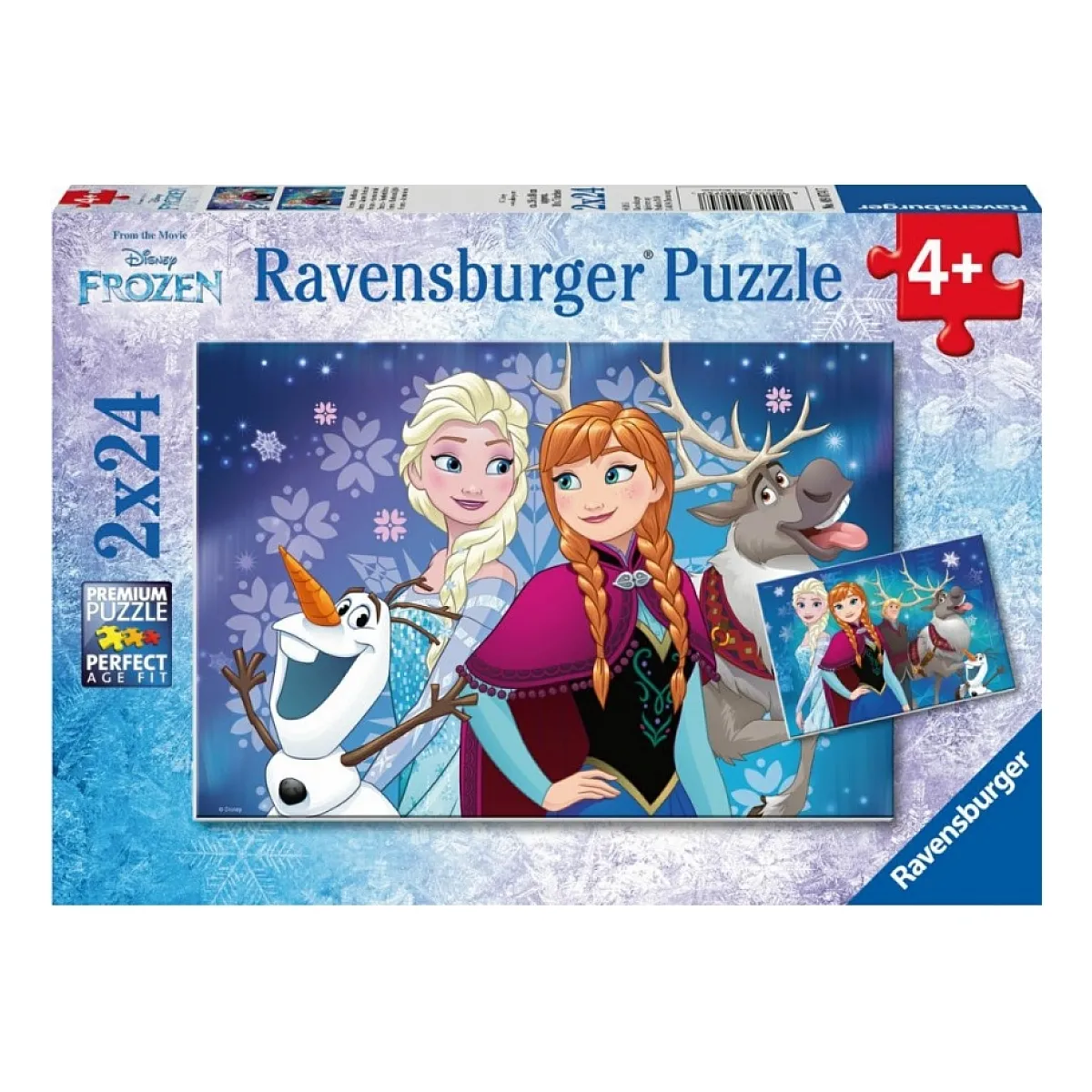 Ravensburger 09074 Puzzle Aurores boréalesReine des Neiges 2 x 24 pièces - vue 1