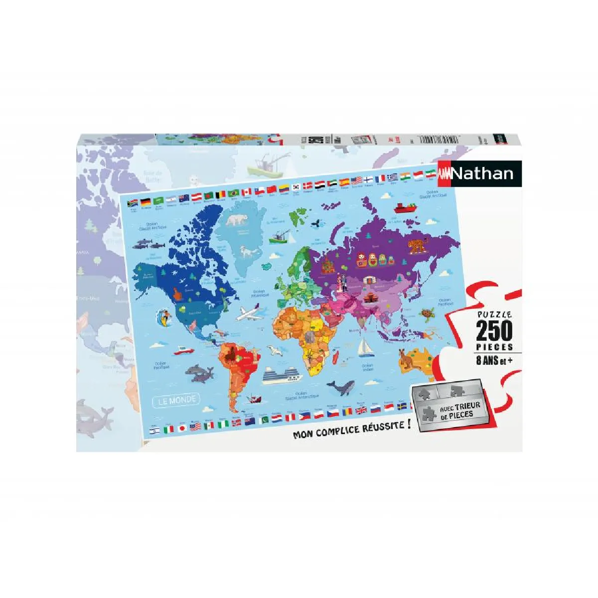 Nathan Puzzle carte du monde 250 pièces