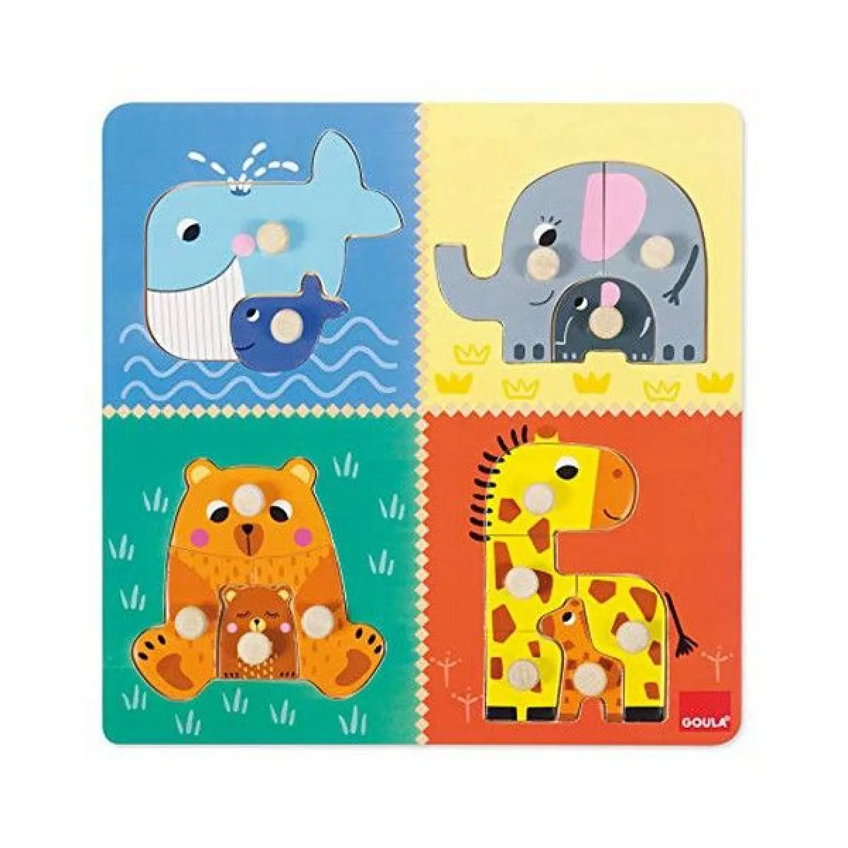 Diset Puzzle en bois mamans et bébés Diset Puzzle en bois mamans et bébés