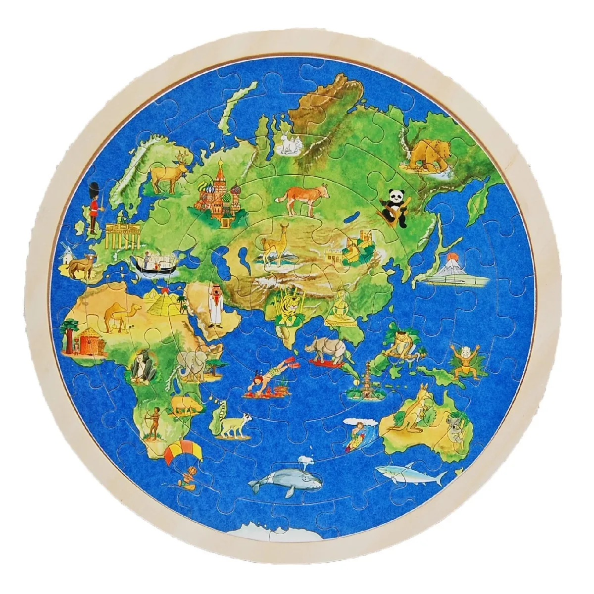 Goki Bleu Puzzle: Globe 57-Piece - Image 2
