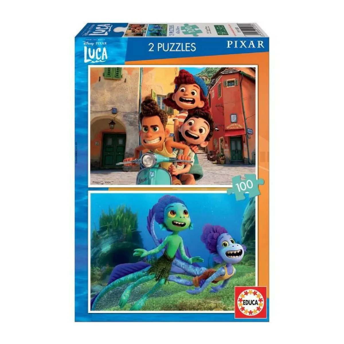 Educa Puzzle enfant Disney Luca 2 x 100 pièces
