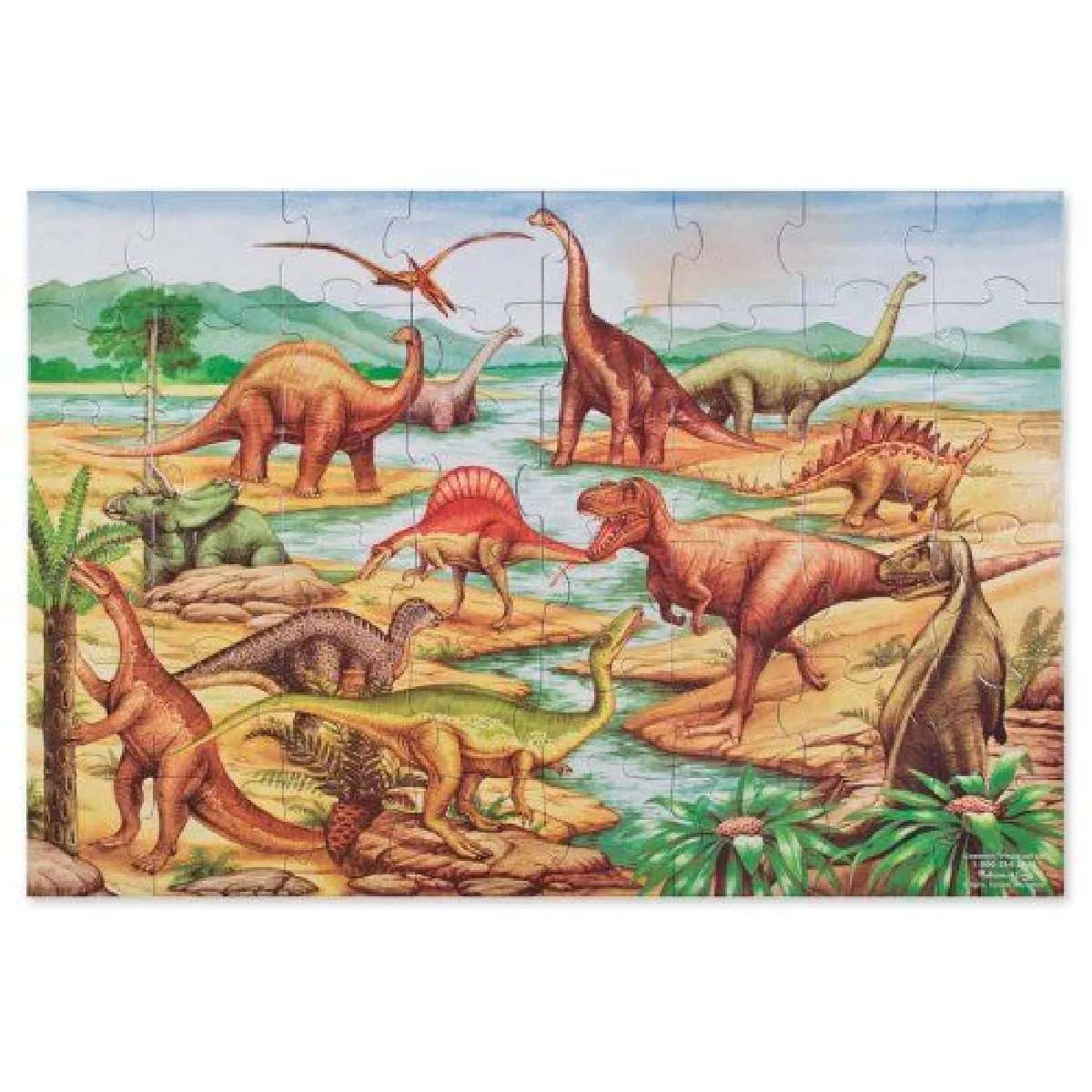 Melissa & doug puzzle géant dinosaures - 48 pièces
