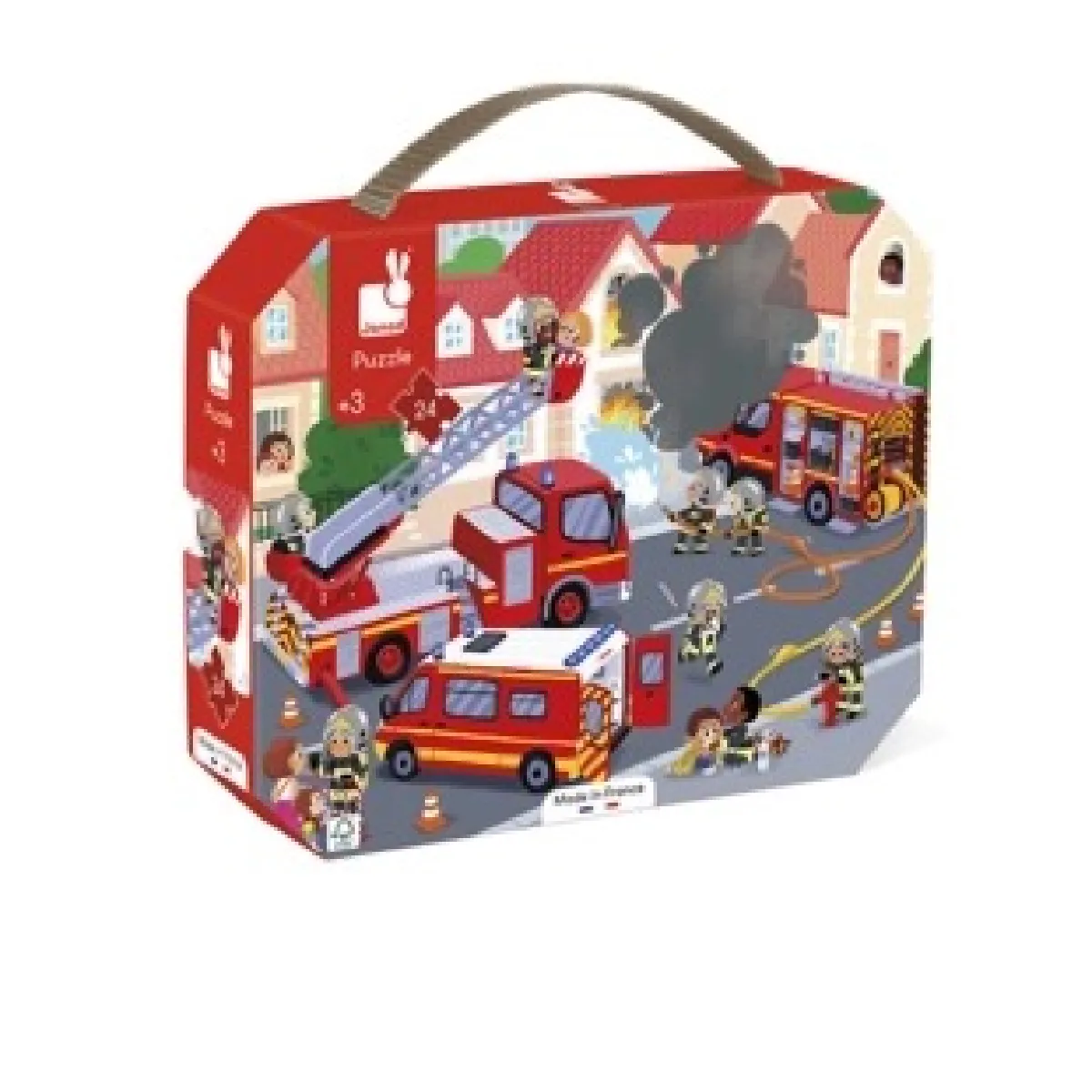 Janod Puzzle enfant pompiers 24 pièces