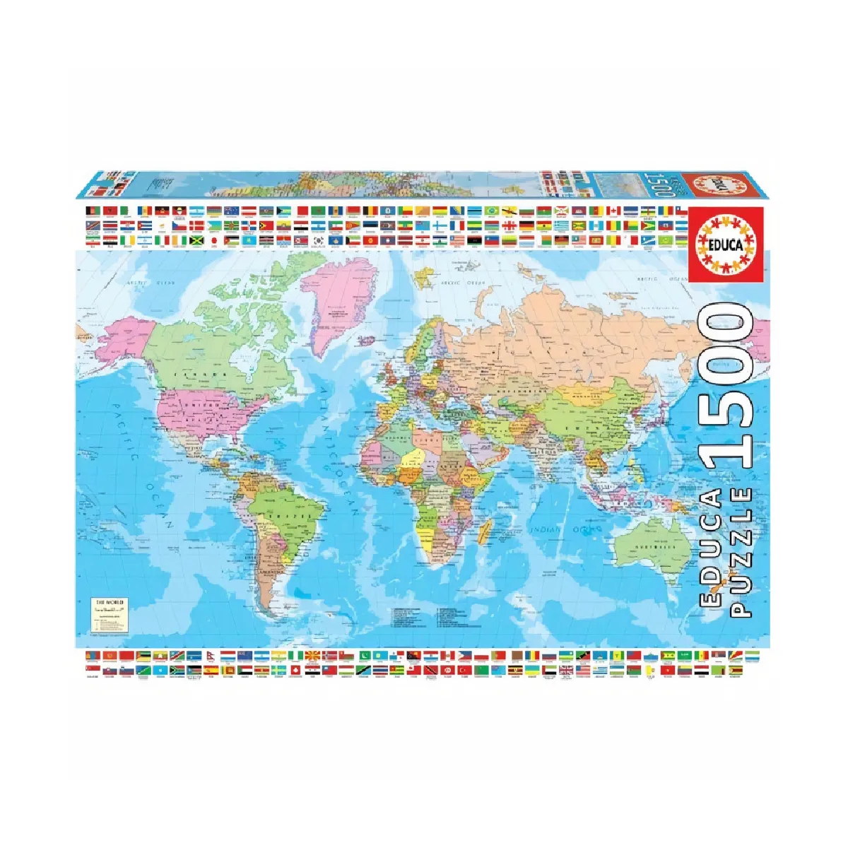 Educa Borras Educa Puzzle Adulte Carte Politique 1500 Pièces