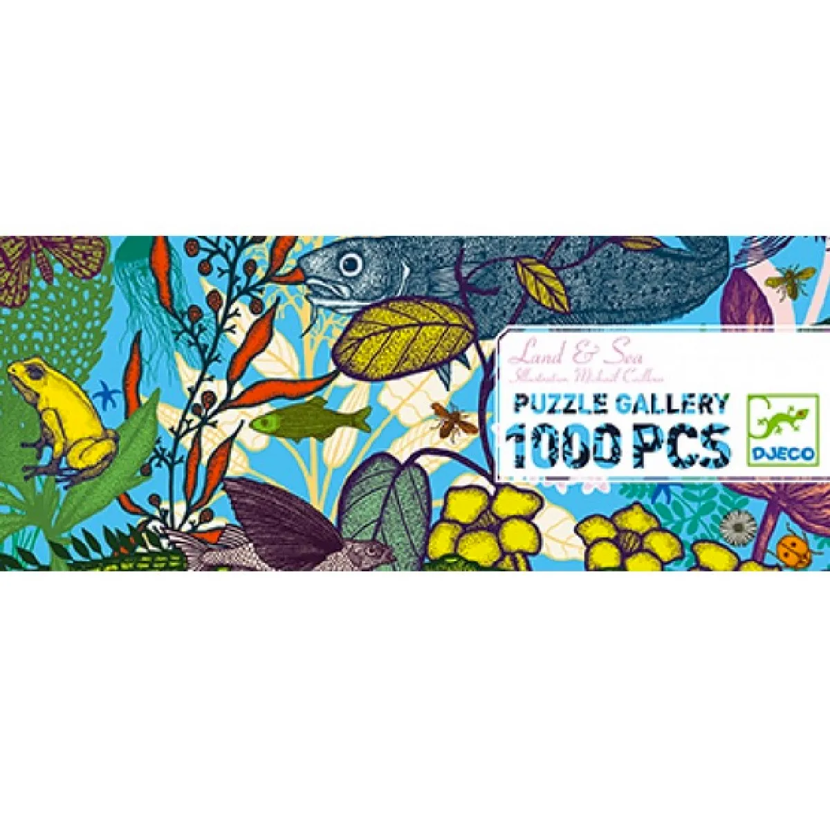 Djeco Bleu Puzzle Panoramique Terre Et Mer - 1000 Pièces Par - Neuf - Image 3