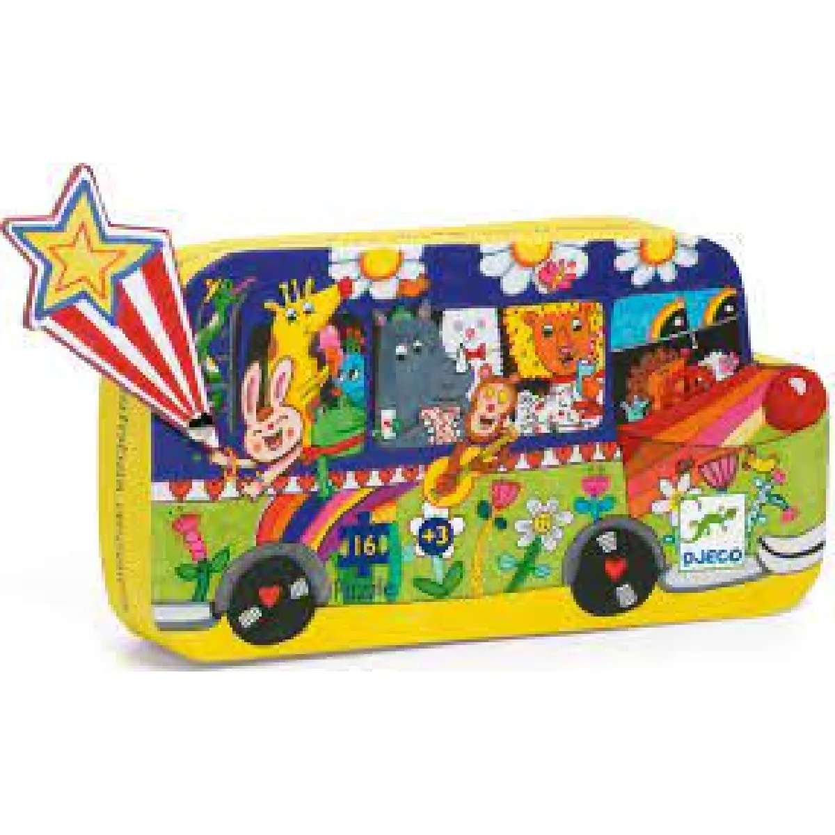 Djeco Puzzle Bus Arc-En-Ciel