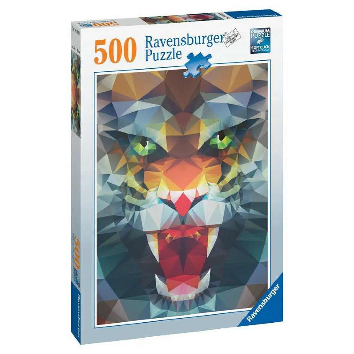 Puzzle 500 pièces : Lion de polygone Ravensburger France - vue 8