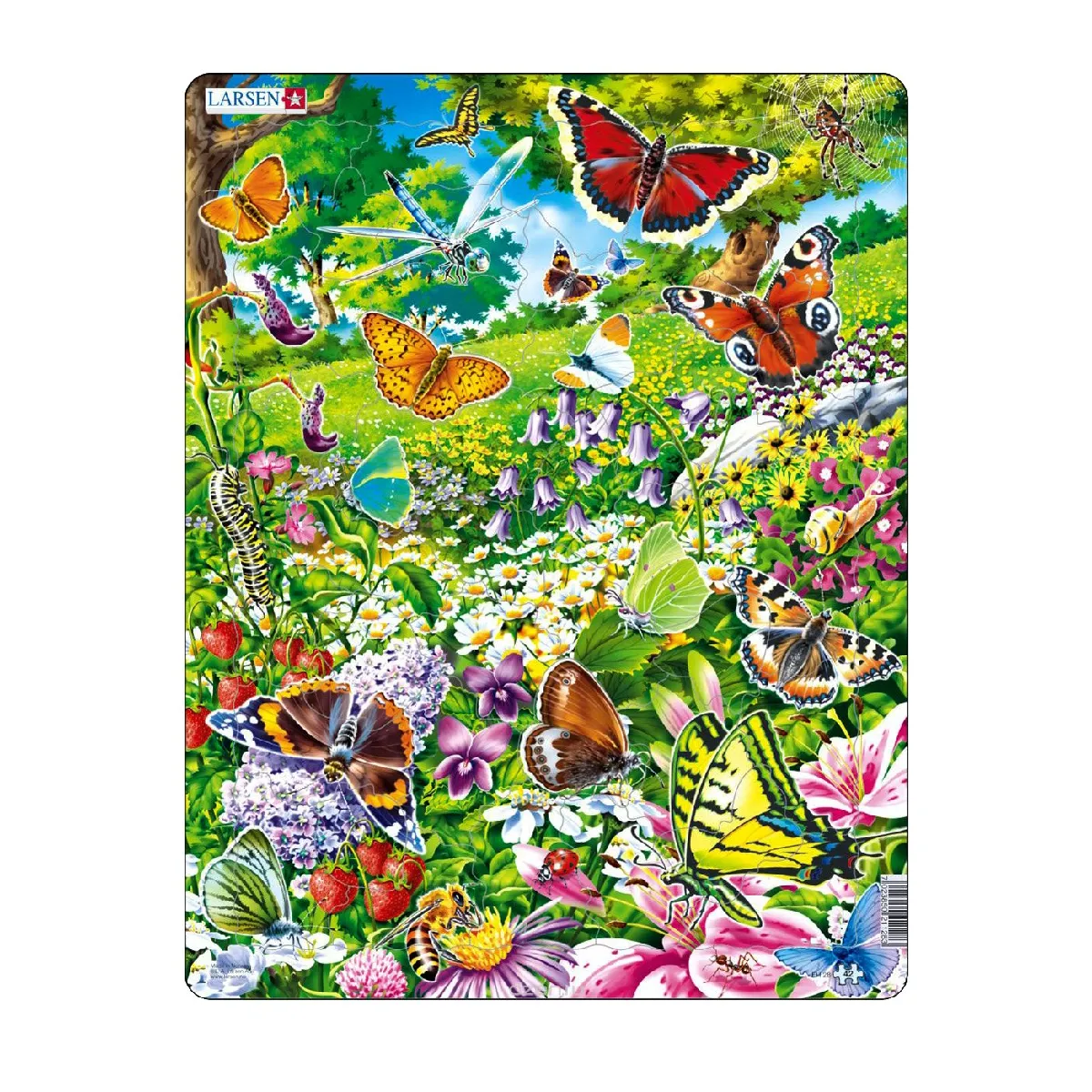 Puzzle encadré papillons - 42 pièces