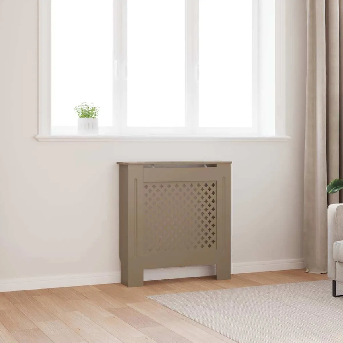 Non Communiqué Beige Vidaxl Cache-Radiateur Mdf 78 Cm 325570 - Image 3