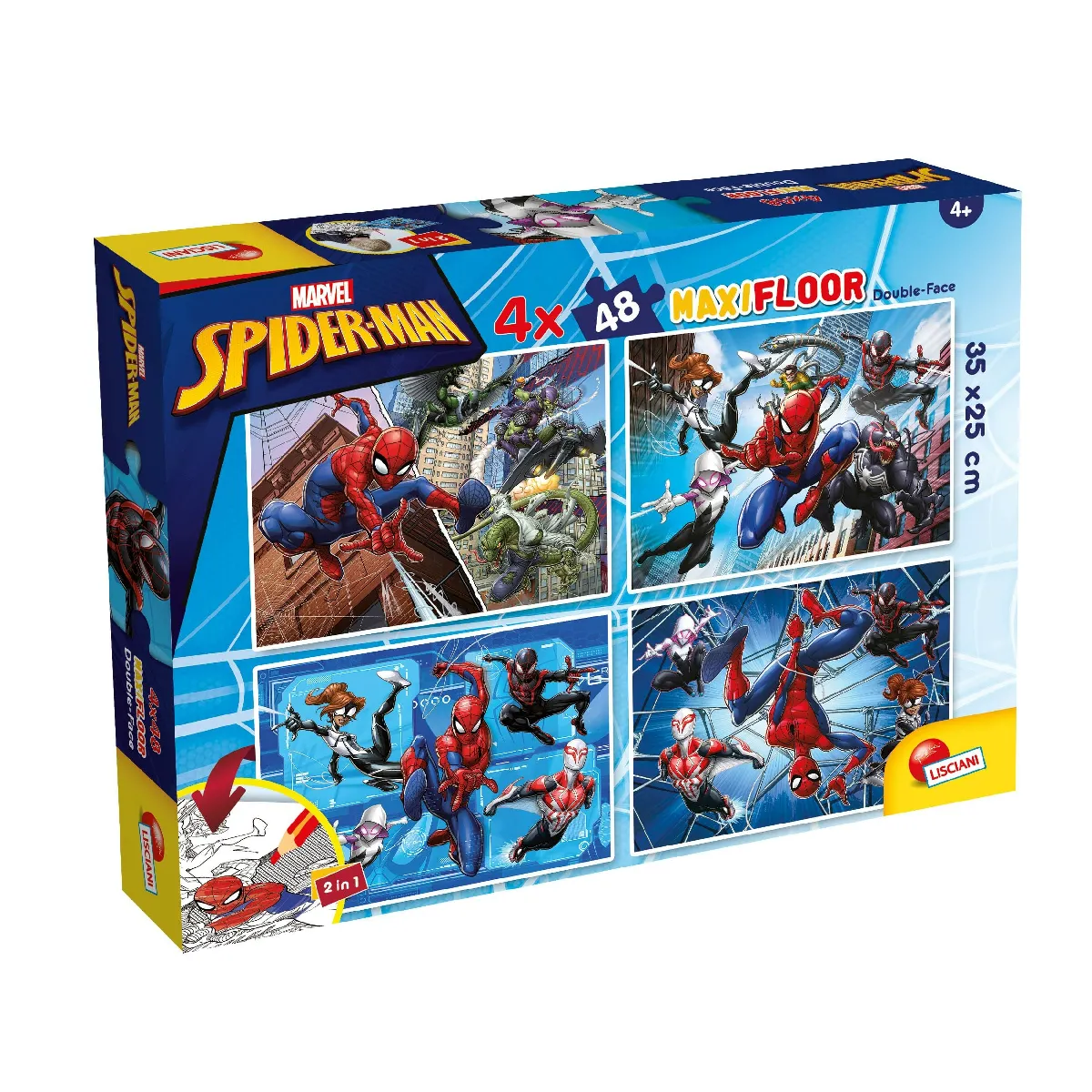 Lisciani giochi Puzzle enfant Marvel Spiderman double face