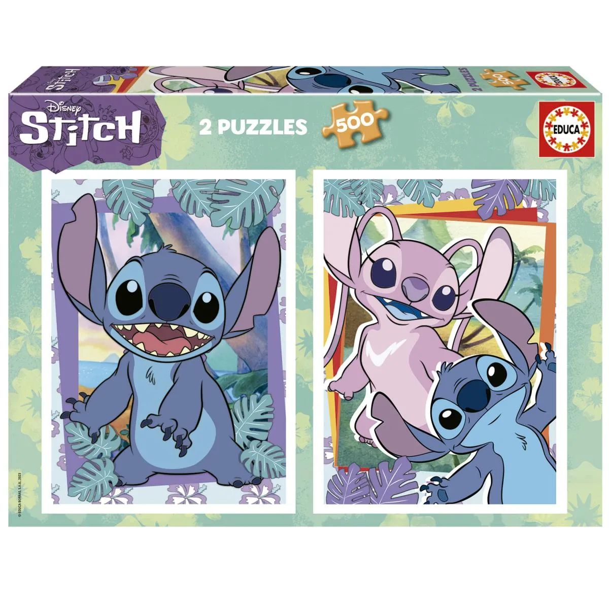 Educa : Un Large Choix De Puzzles Made In Espagne Unisex Unicolour Puzzle 2 Puzzles - Stitch Disney - 500 À 999 Pièces - Image 3