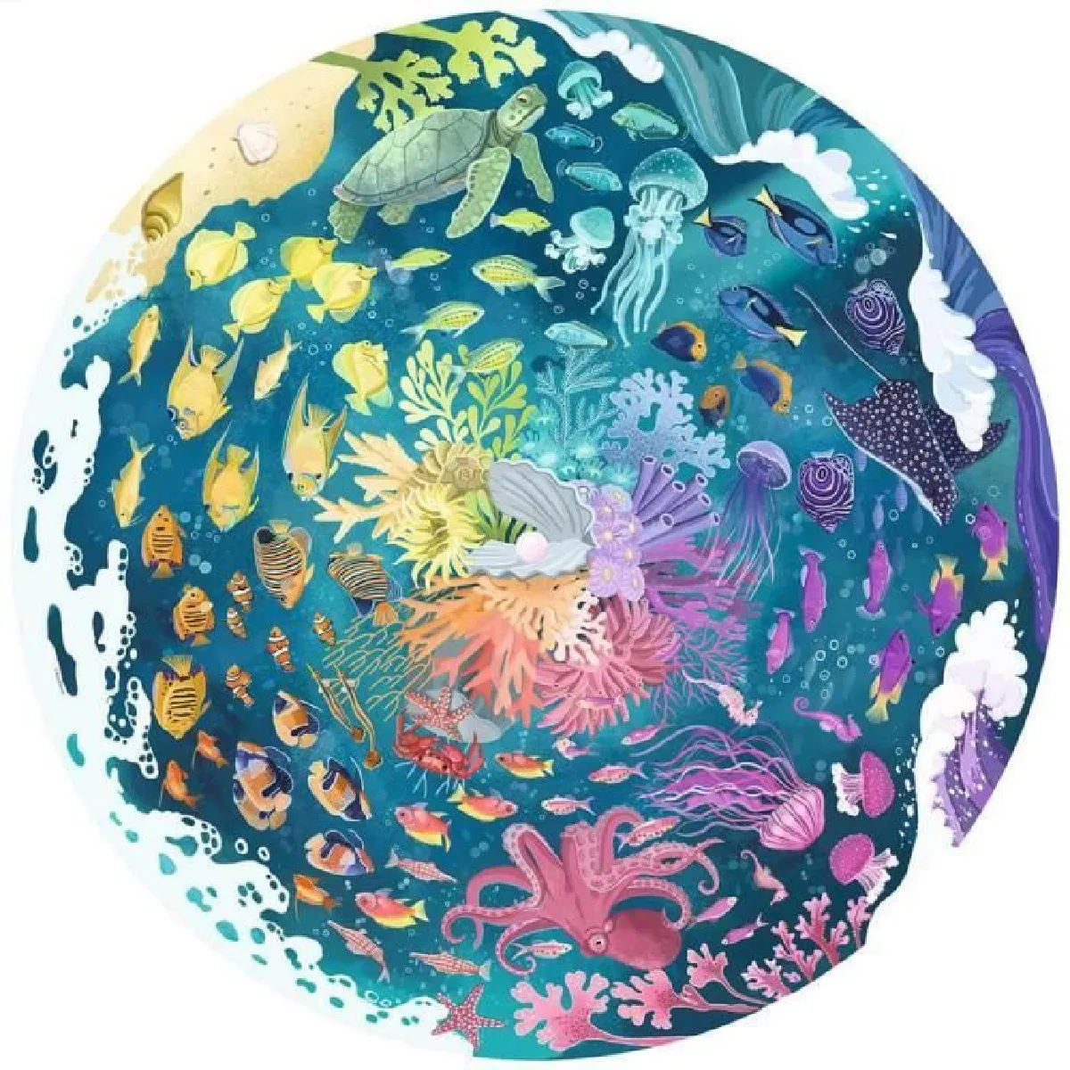 Puzzle rond Ravensburger Océan - 500 pièces