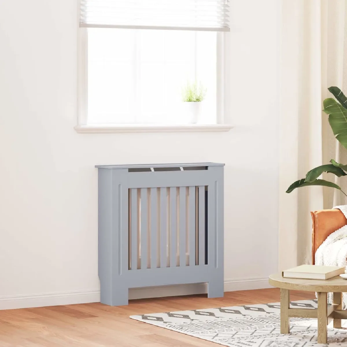 VIDAXL - Cache-radiateur - 78 cm - Gris - Image 2